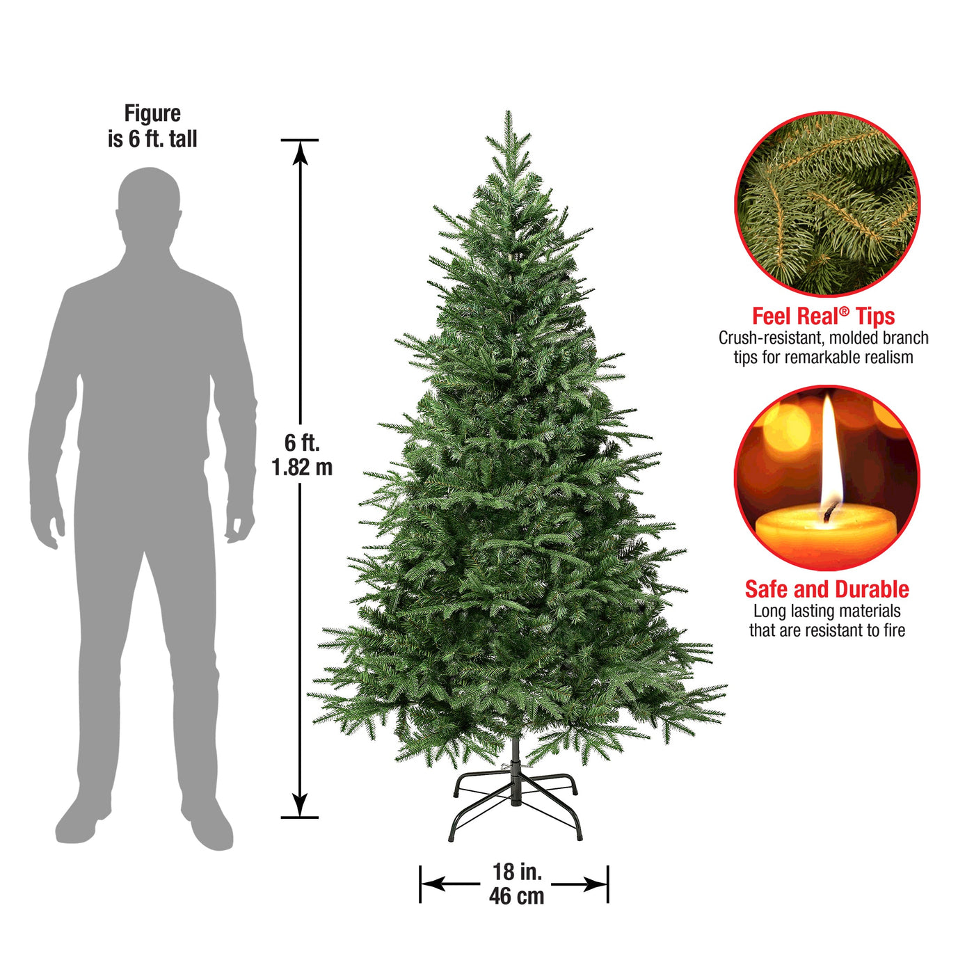 6 ft. Duxbury Feel Real Tree