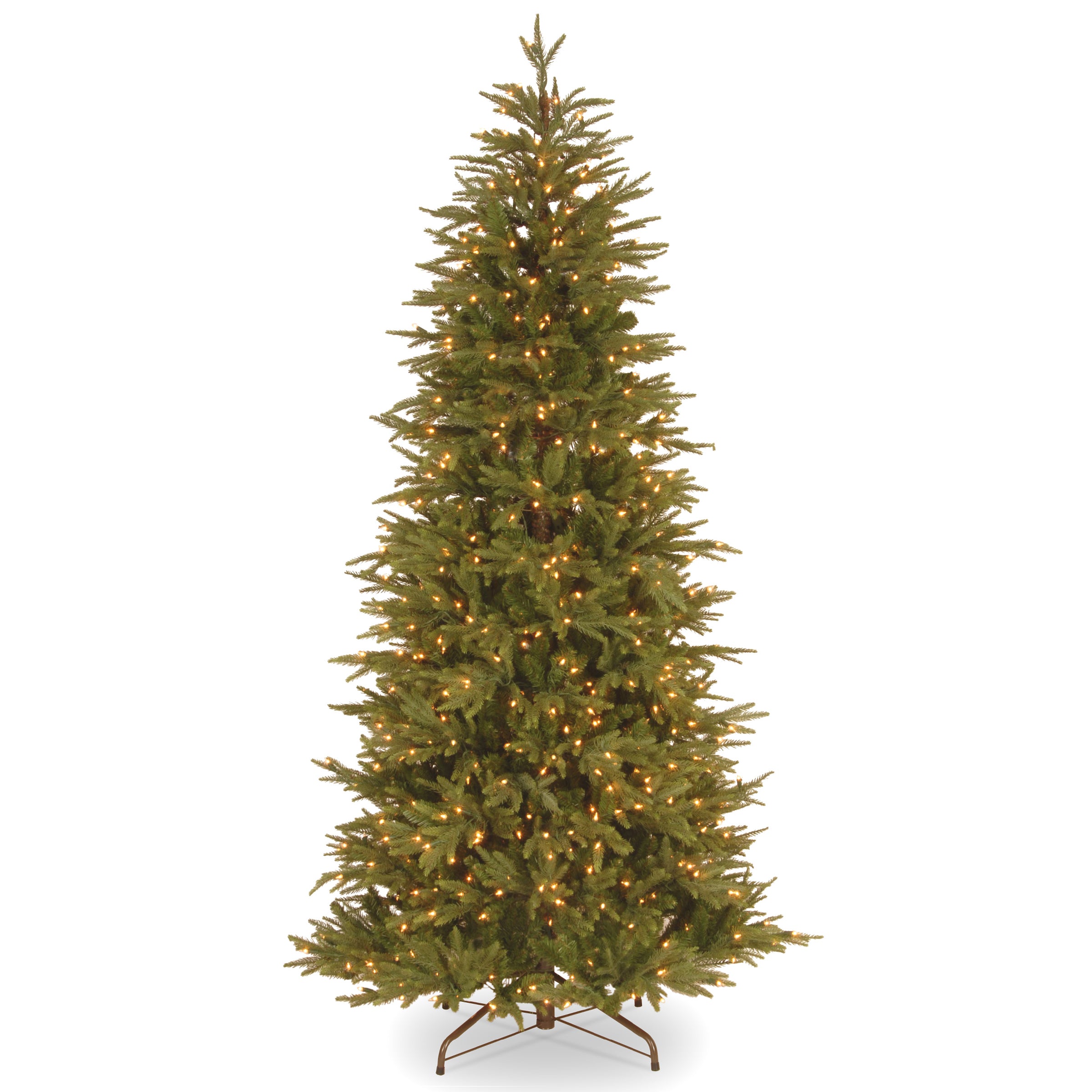 7.5 ft. Pre-Lit Deluxe Fraser Fir Slim Tree with Warm White LED Lights
