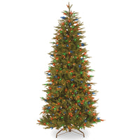 7.5 ft. Pre-Lit Deluxe Fraser Fir Slim Tree with Multicolor LED Lights