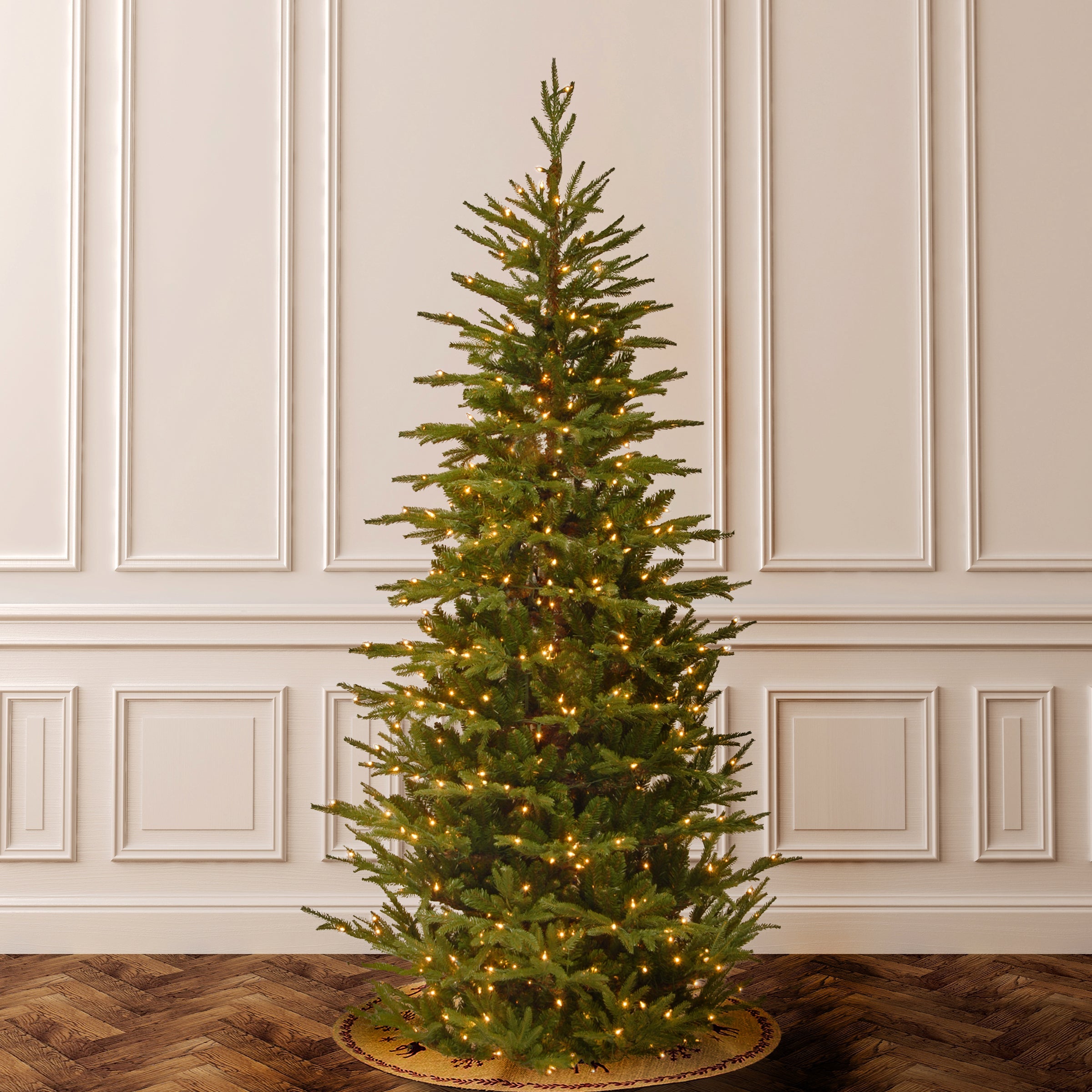 7.5 ft. Pre-Lit Fraser Grande Slim Tree with Clear Lights