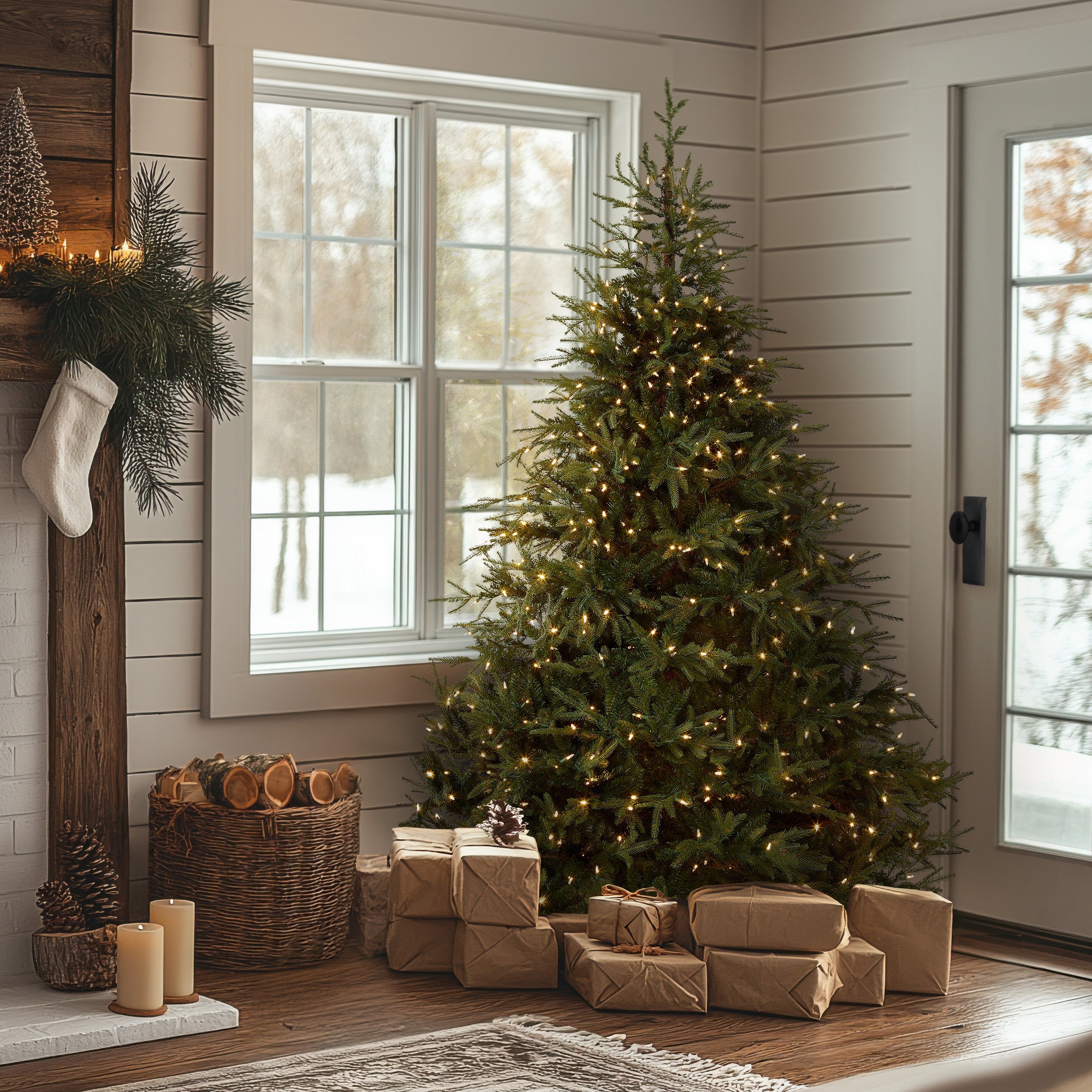 6.5 ft. Pre-Lit Fraser Grande Tree with Dual Color LED Lights