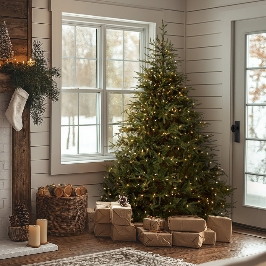 6.5 ft. Pre-Lit Fraser Grande Tree with Dual Color LED Lights