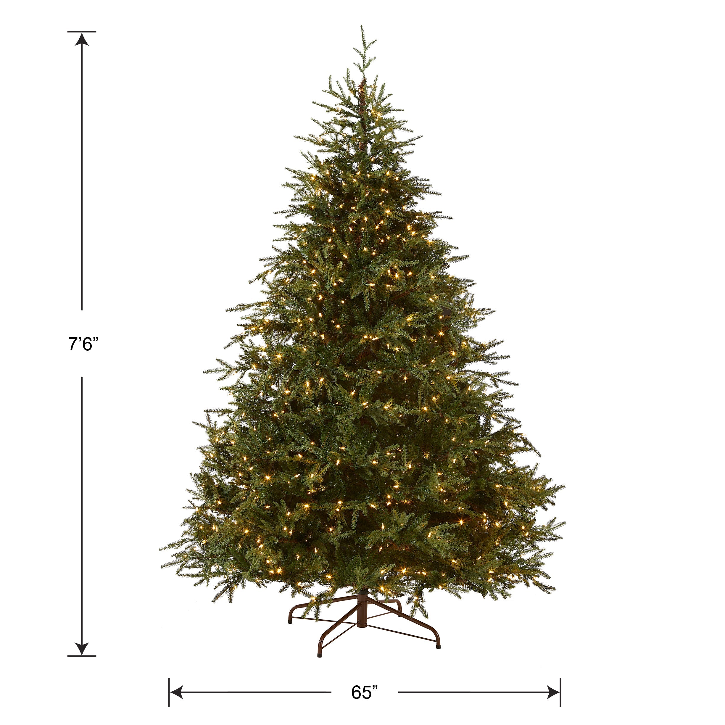 7.5 ft. Pre-Lit Fraser Grande Tree with Dual Color LED Lights