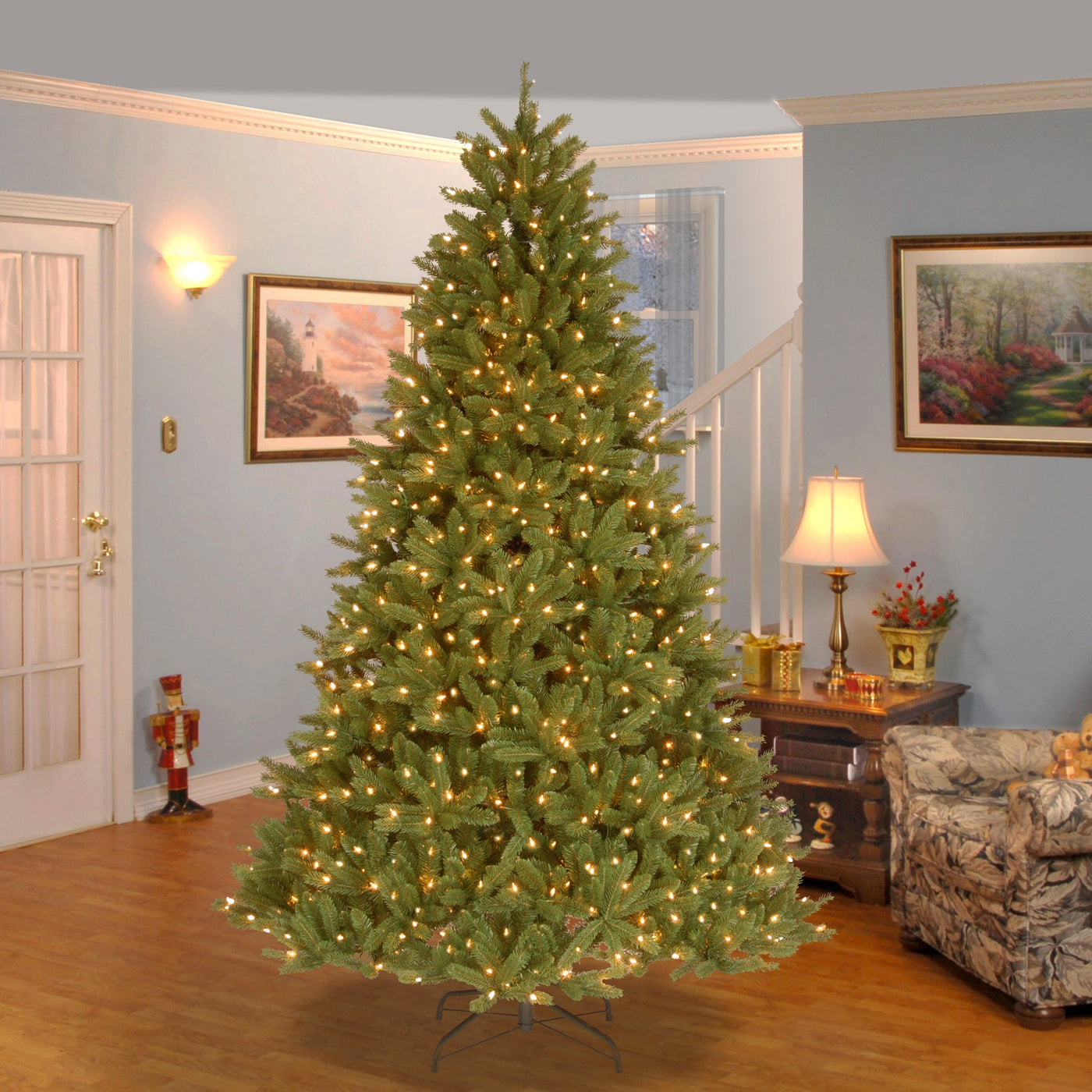 7.5 ft. Pre-Lit Grande Fir Medium Tree with Clear Lights