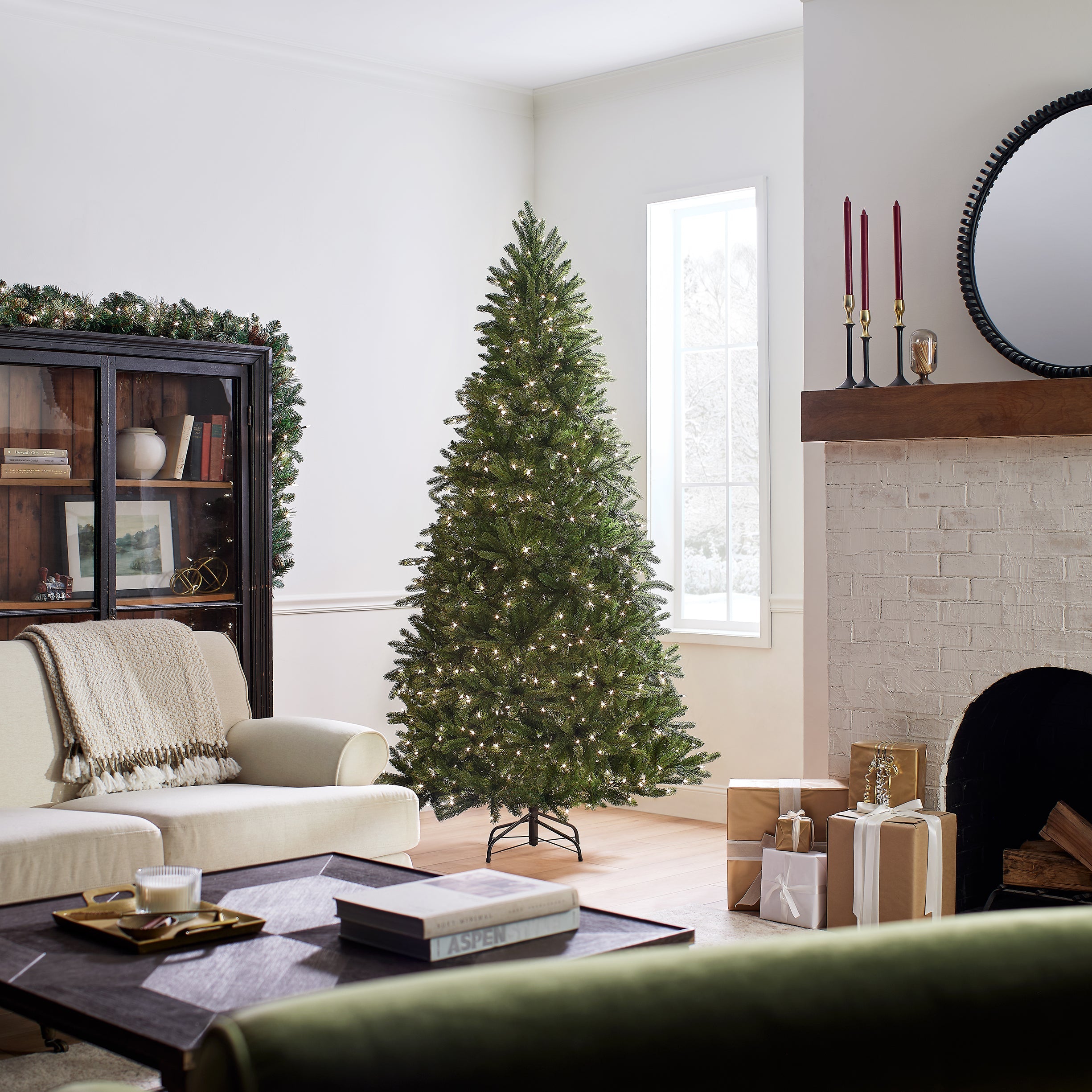 7.5 ft. Pre-Lit Grande Fir Medium Tree with Clear Lights