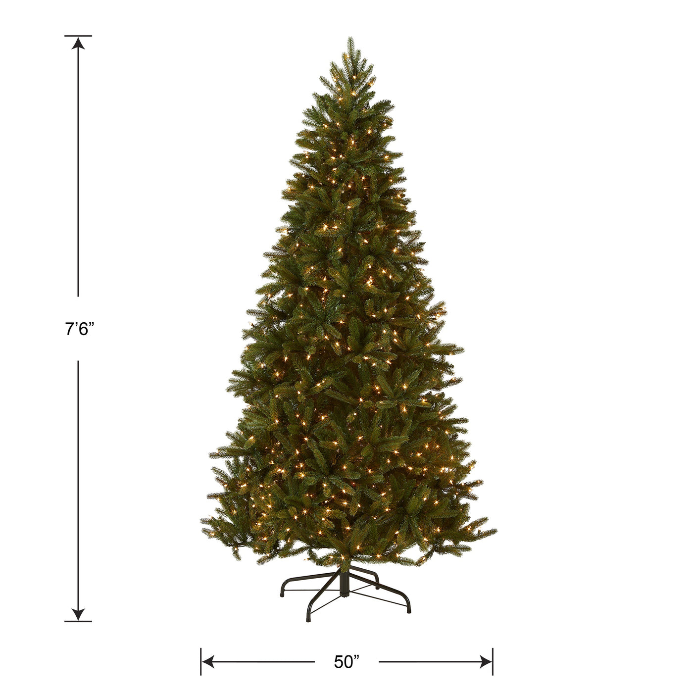 7.5 ft. Pre-Lit Grande Fir Medium Tree with Clear Lights