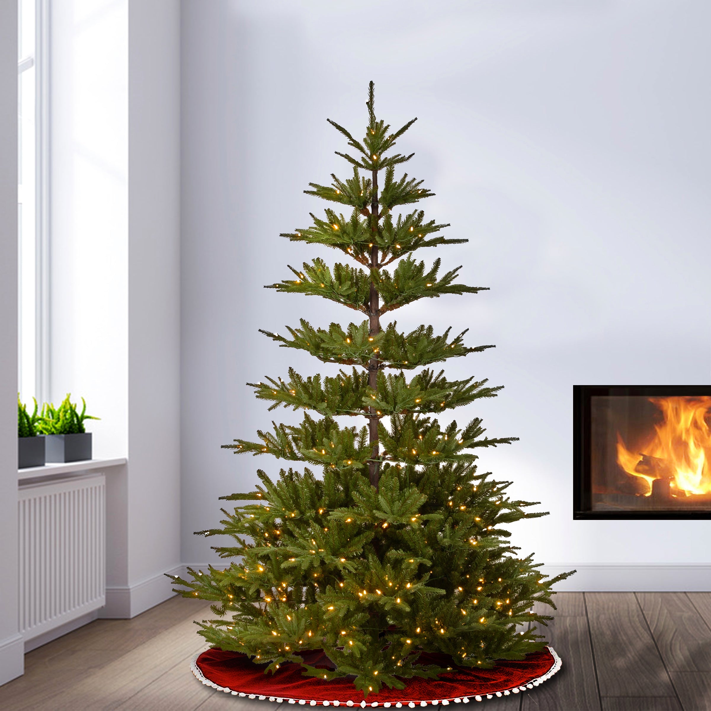 7.5 ft. Pre-Lit Glenwood Fir Tree with PowerConnect Clear Lights