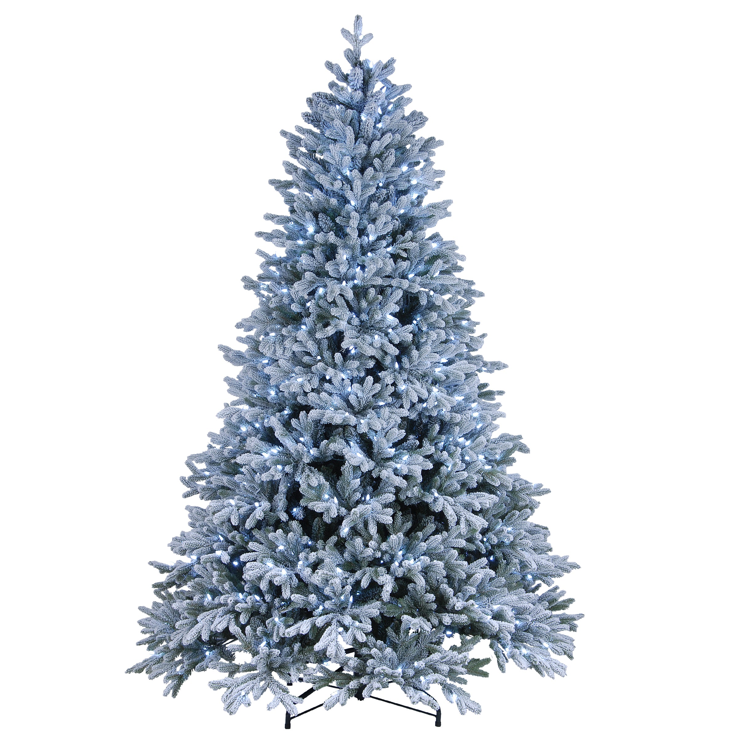 7.5 ft. Pre-Lit Snowy Hamilton Spruce Tree with PowerConnect Cool White LED Lights