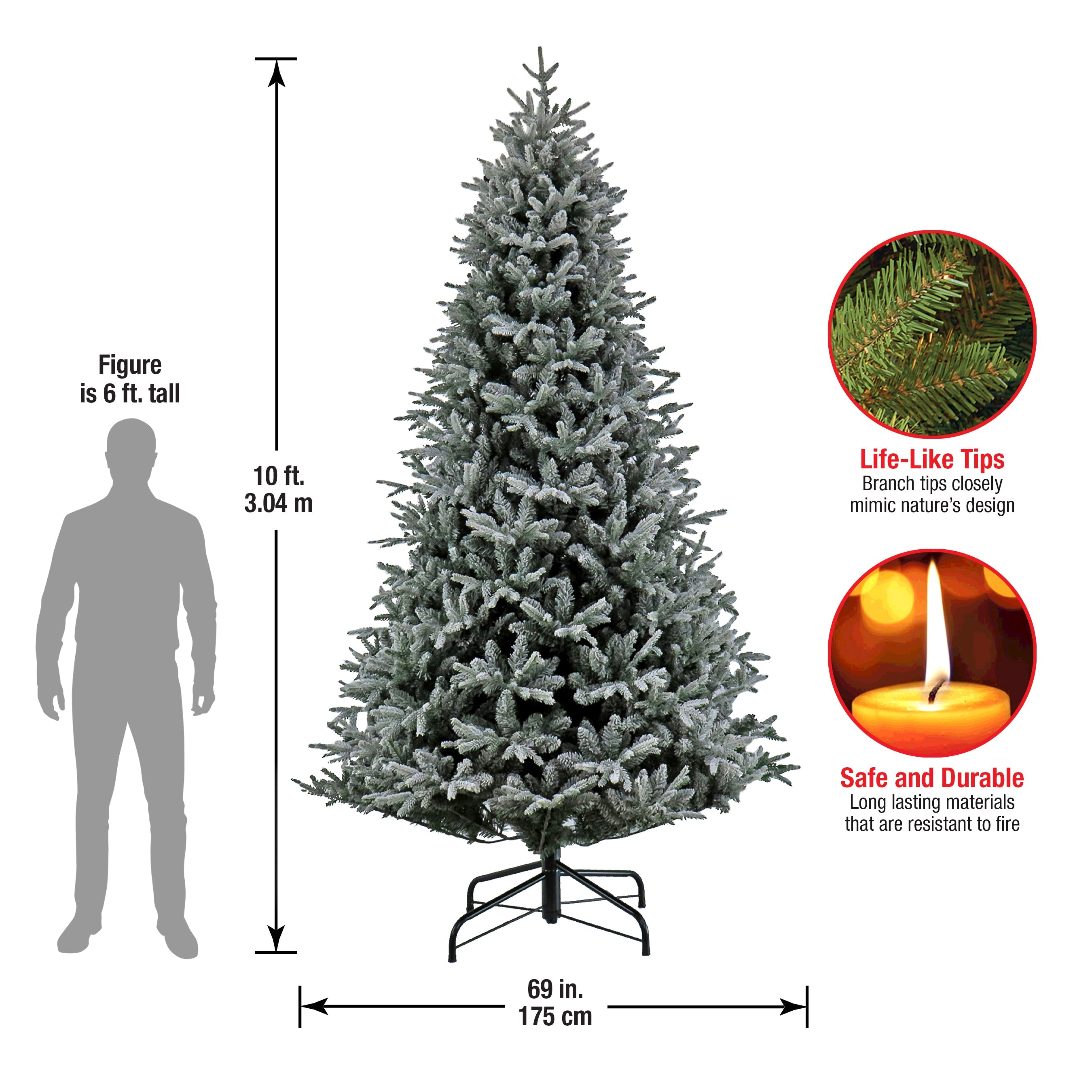 10ft. Holliston Hinged Tree