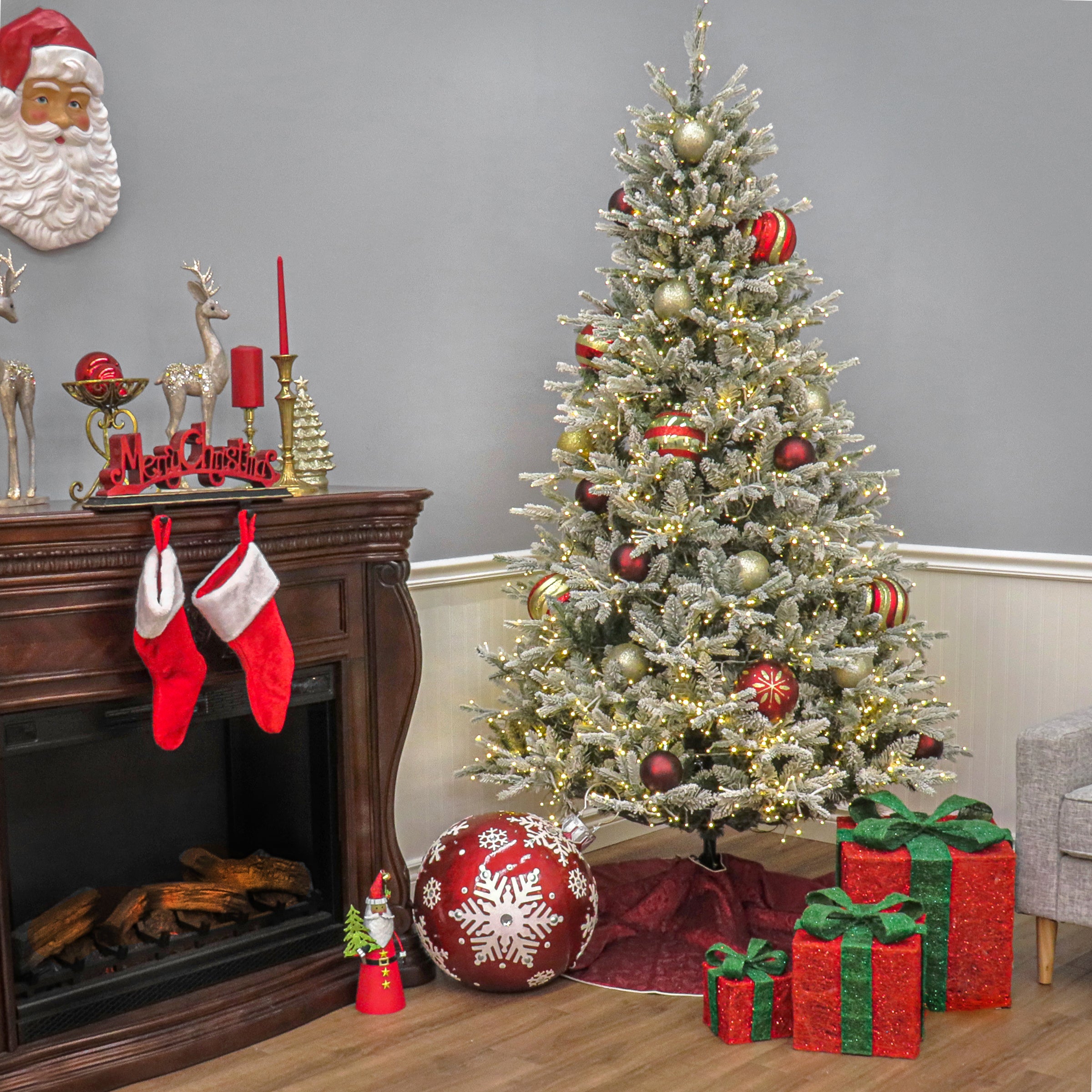 6.5 ft. Pre-Lit Holliston Tree with Dual Color LED Cosmic Lights
