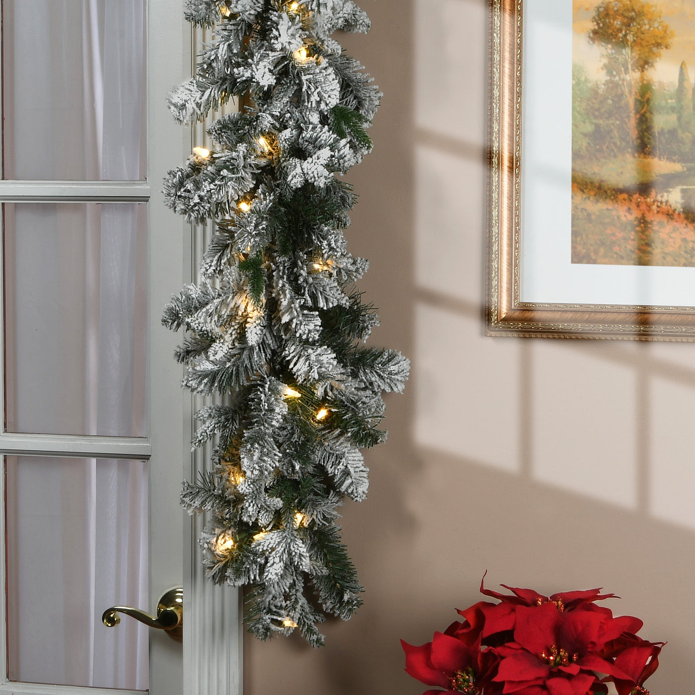 9 ft. Pre-Lit Iceland Fir Garland with LED Lights