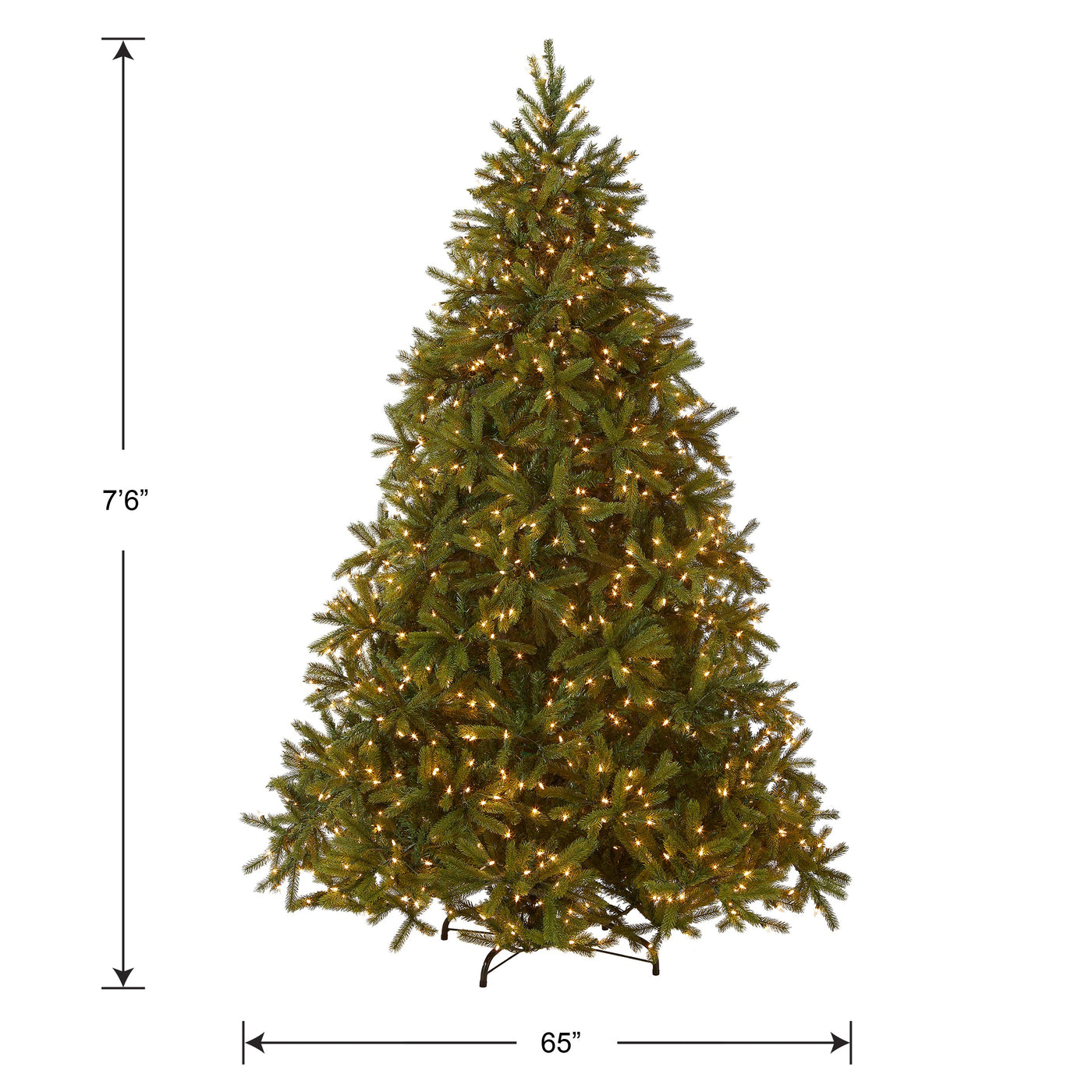 7.5 ft. Pre-Lit Jersey Fraser Fir Tree with Clear Lights