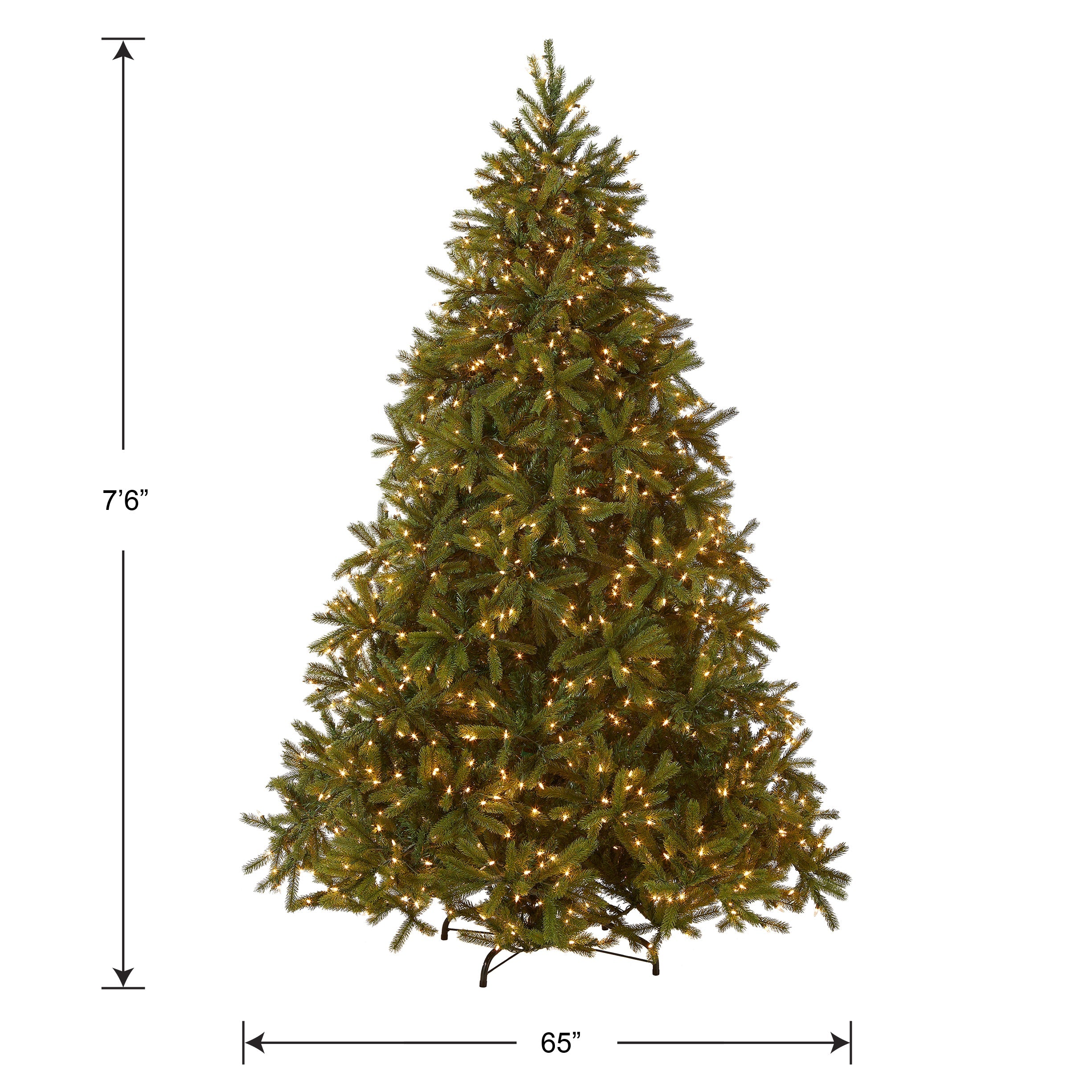 7.5 ft. Pre-Lit Jersey Fraser Fir Tree with Clear Lights