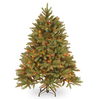 4.5 ft. Pre-Lit Jersey Fraser Fir Tree with Multicolor Lights