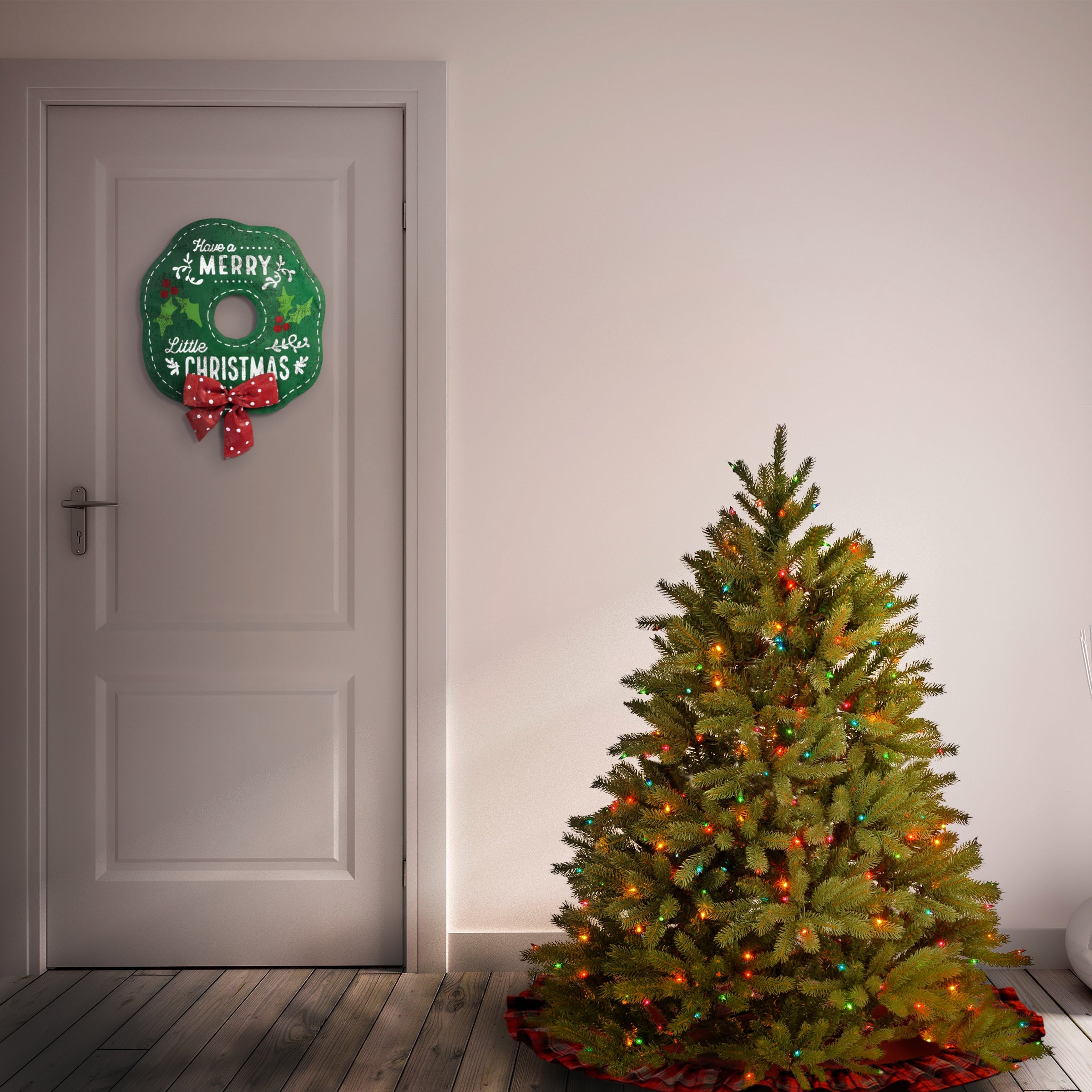 4.5 ft. Pre-Lit Jersey Fraser Fir Tree with Multicolor Lights