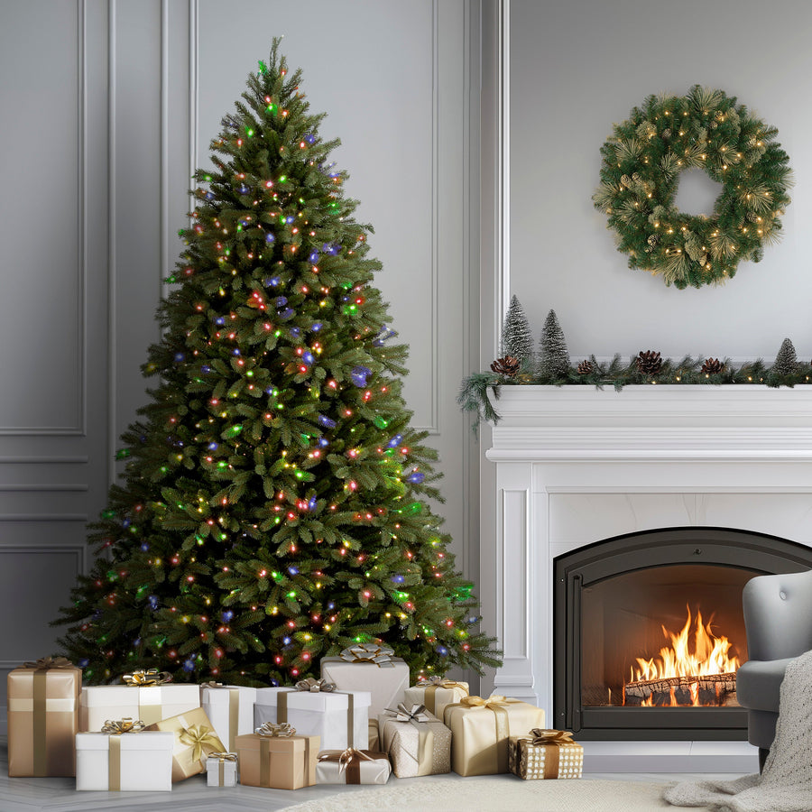 7.5 ft. Pre-Lit Jersey Fraser Fir Tree with Multicolor Lights