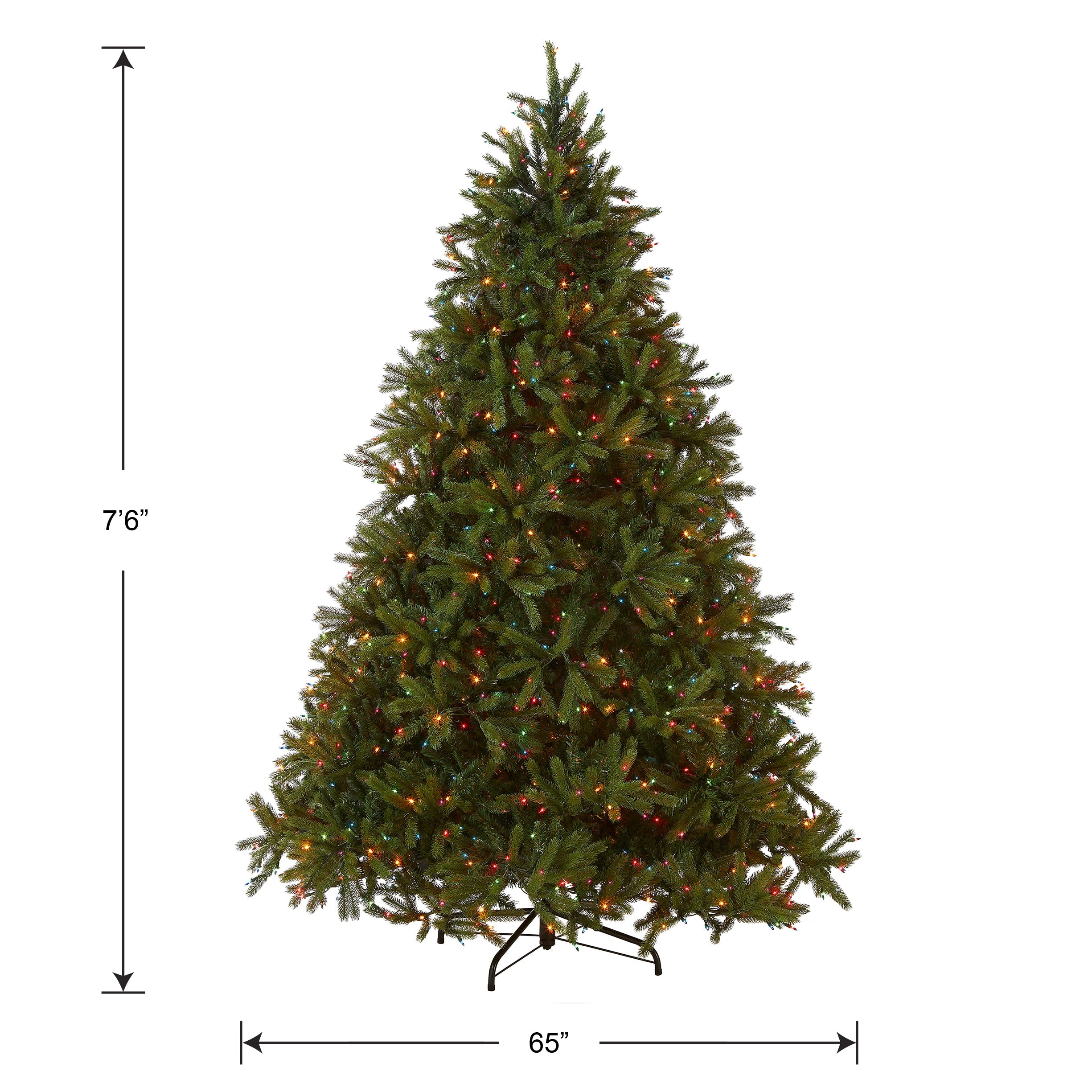 7.5 ft. Pre-Lit Jersey Fraser Fir Tree with Multicolor Lights