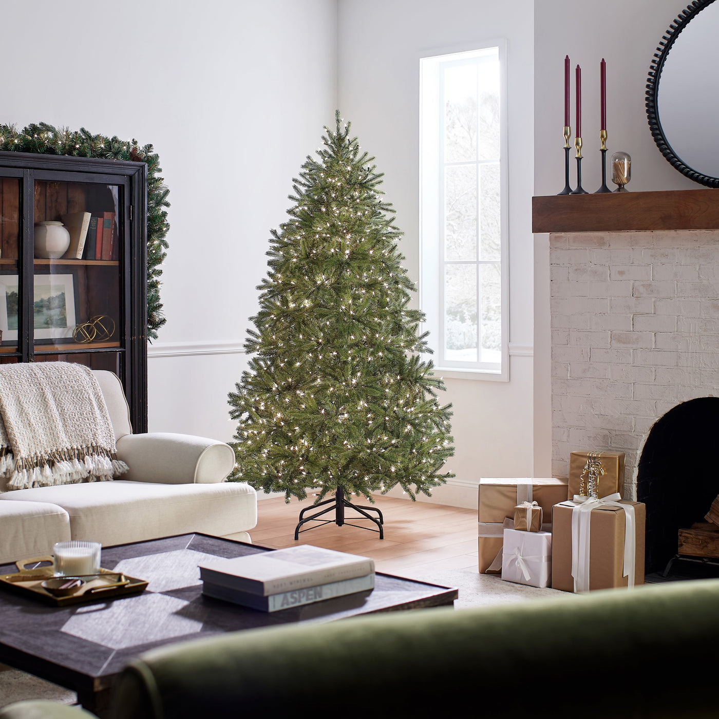 6.5 ft. Pre-Lit Jersey Fraser Fir Medium Tree with Clear Lights