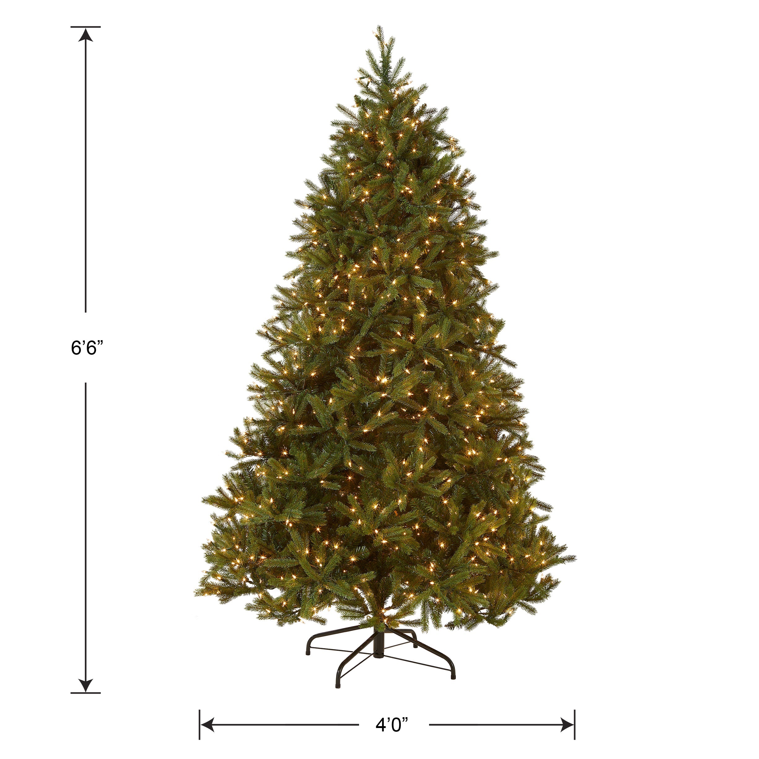 6.5 ft. Pre-Lit Jersey Fraser Fir Medium Tree with Clear Lights