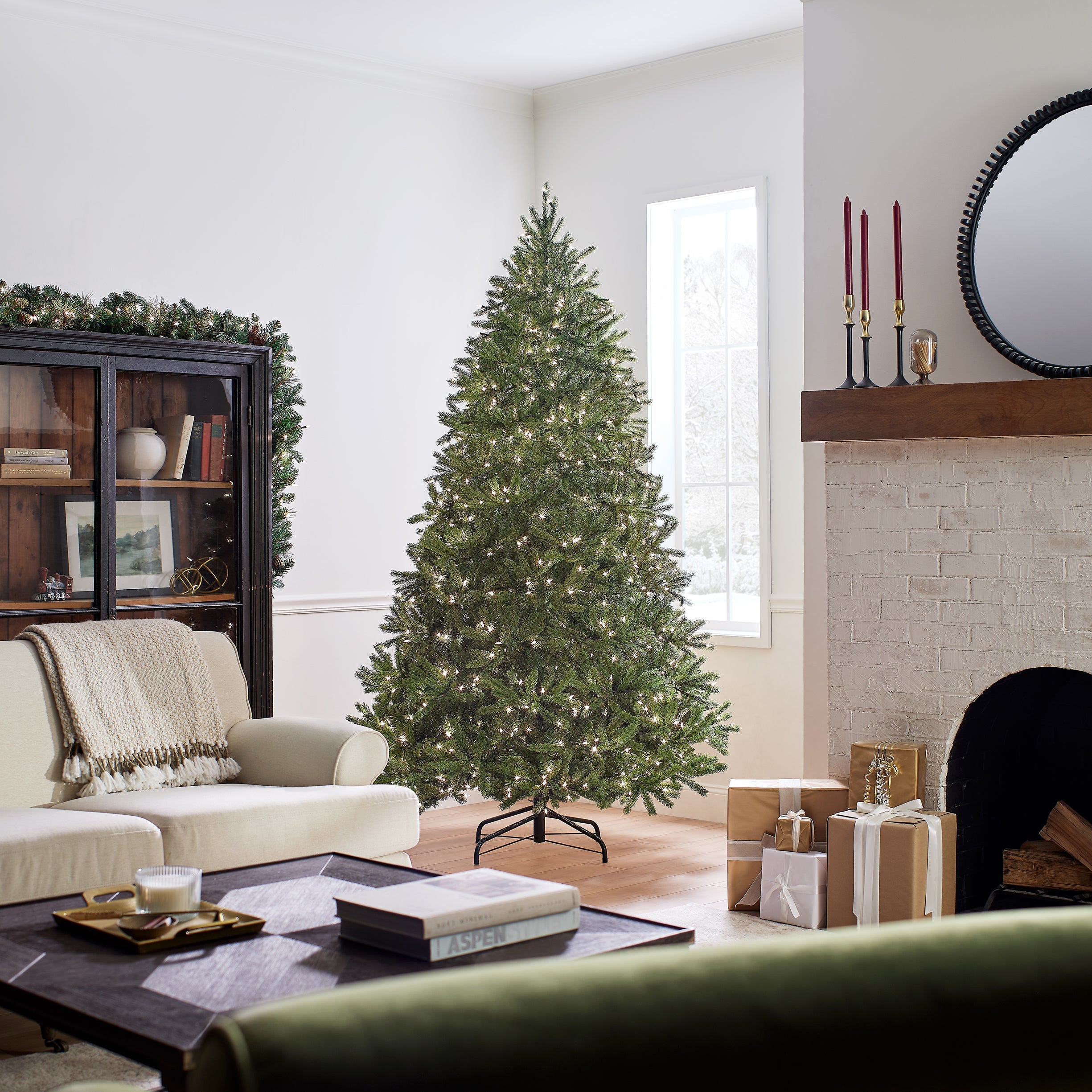 7.5 ft. Pre-Lit Jersey Fraser Fir Medium Tree with Clear Lights