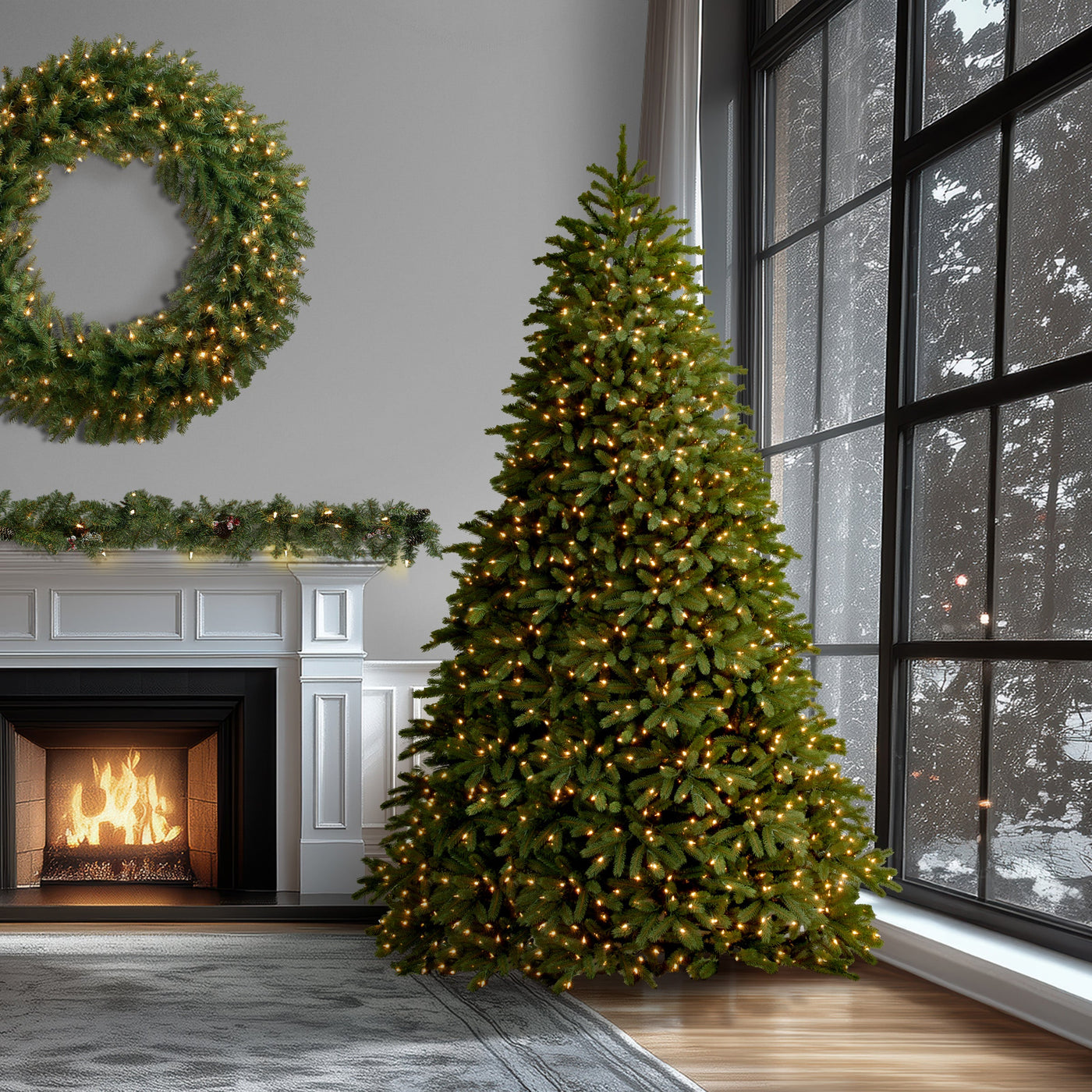 10 ft. Pre-Lit Jersey Fraser Fir Medium Tree with Dual Color LED Lights