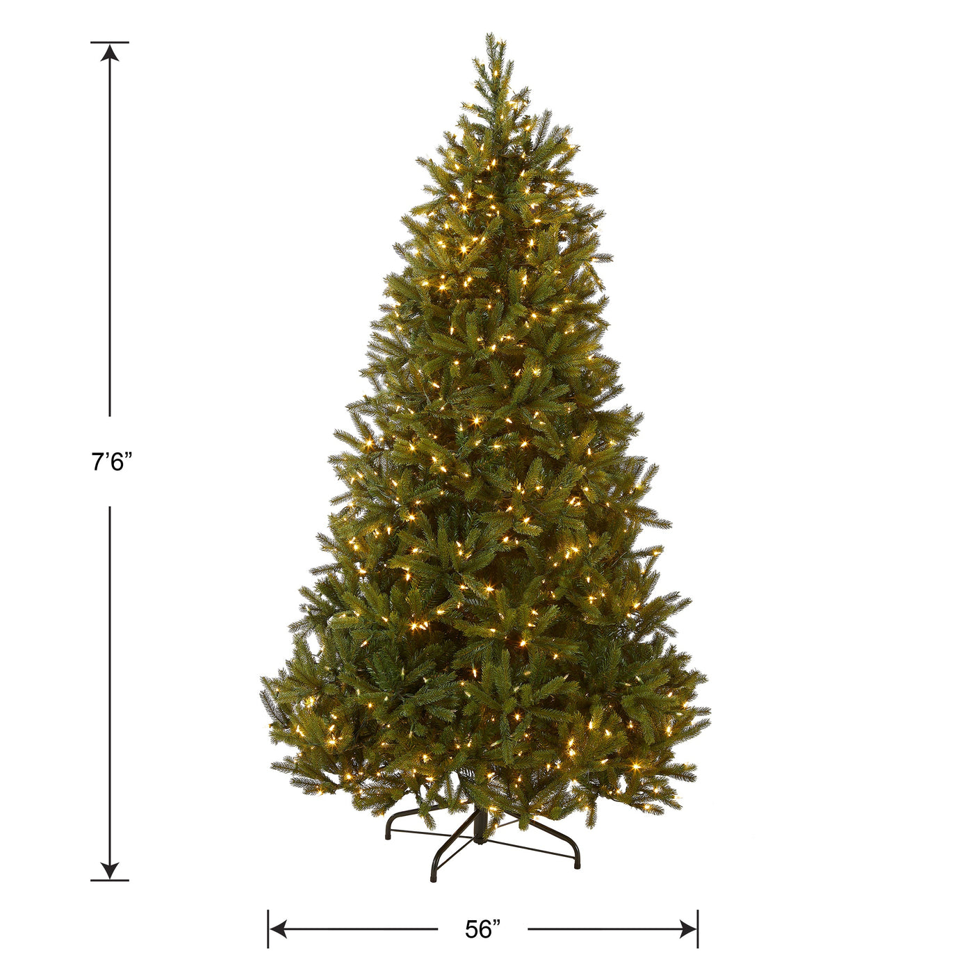 7.5 ft. Pre-Lit Jersey Fraser Fir Medium Tree with Dual Color LED Lights