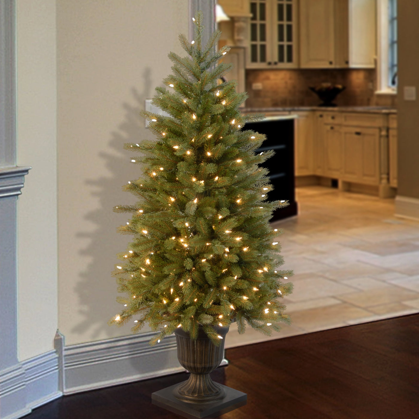 4 ft. Pre-Lit Jersey Fraser Fir Tree with Clear Lights