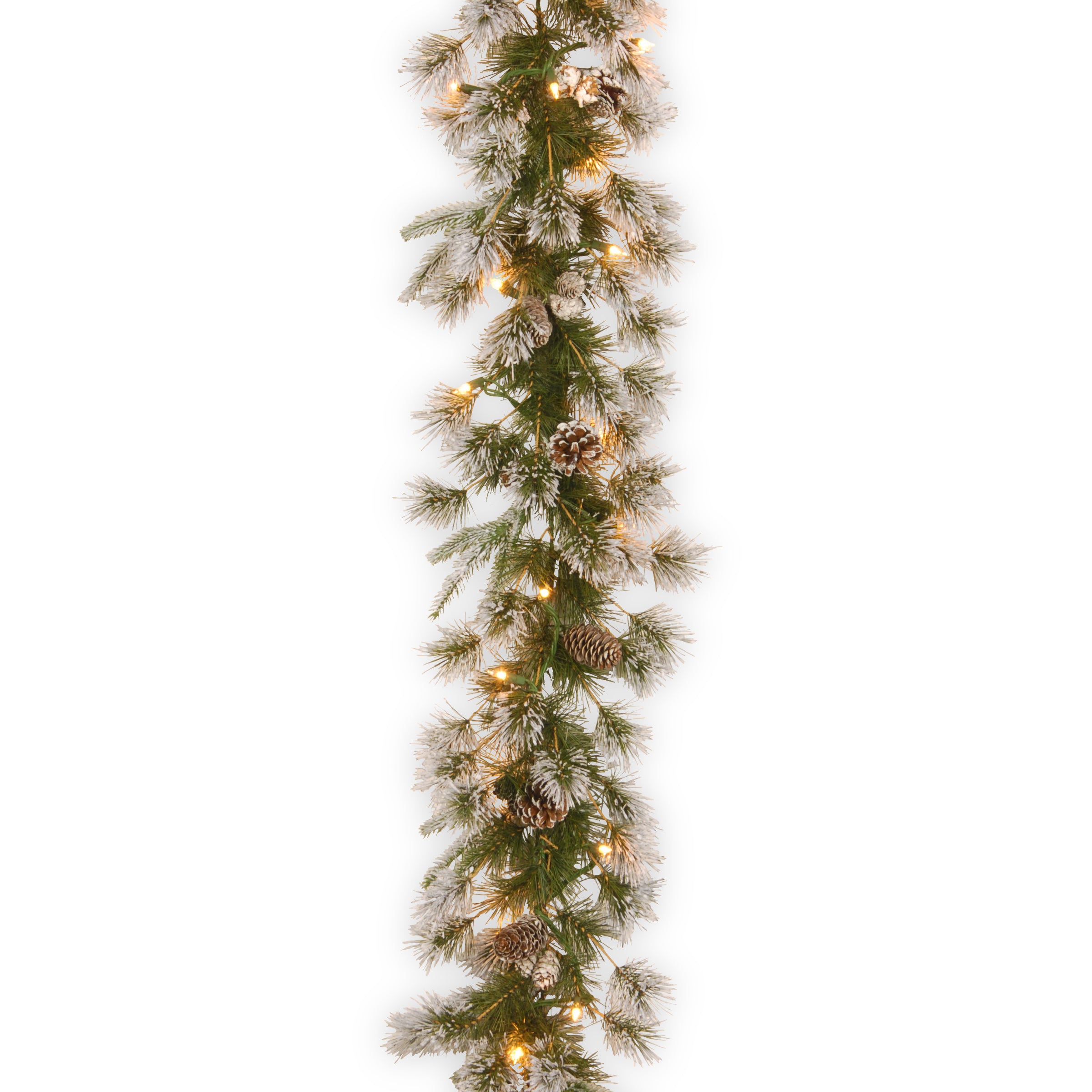 9 ft. Pre-Lit Liberty Pine Garland with Clear Lights