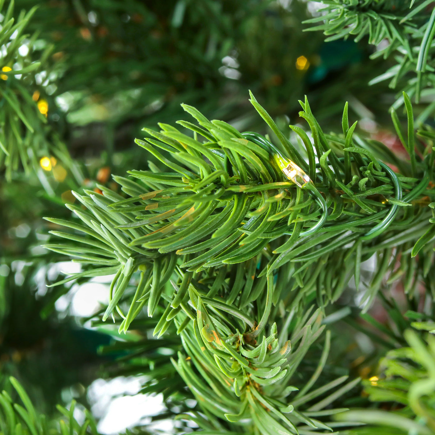10 ft. Pre-Lit Lark Pine Feel Real Medium Tree with Warm White LED Rice Lights