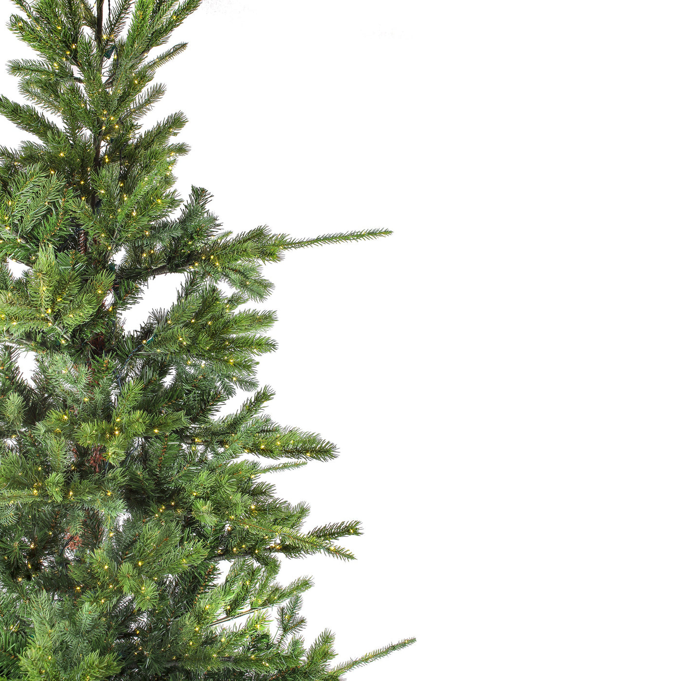 10 ft. Pre-Lit Lark Pine Feel Real Medium Tree with Warm White LED Rice Lights