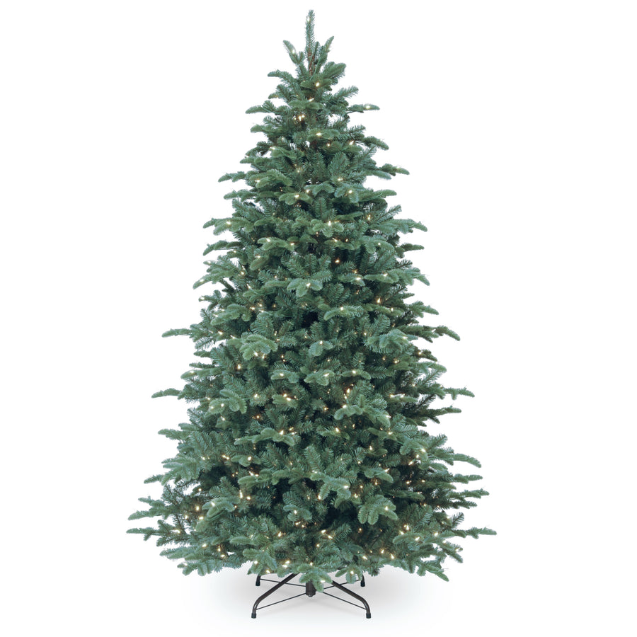 7.5 ft. Pre-Lit Mountain Noble Blue Spruce Tree with Clear Lights