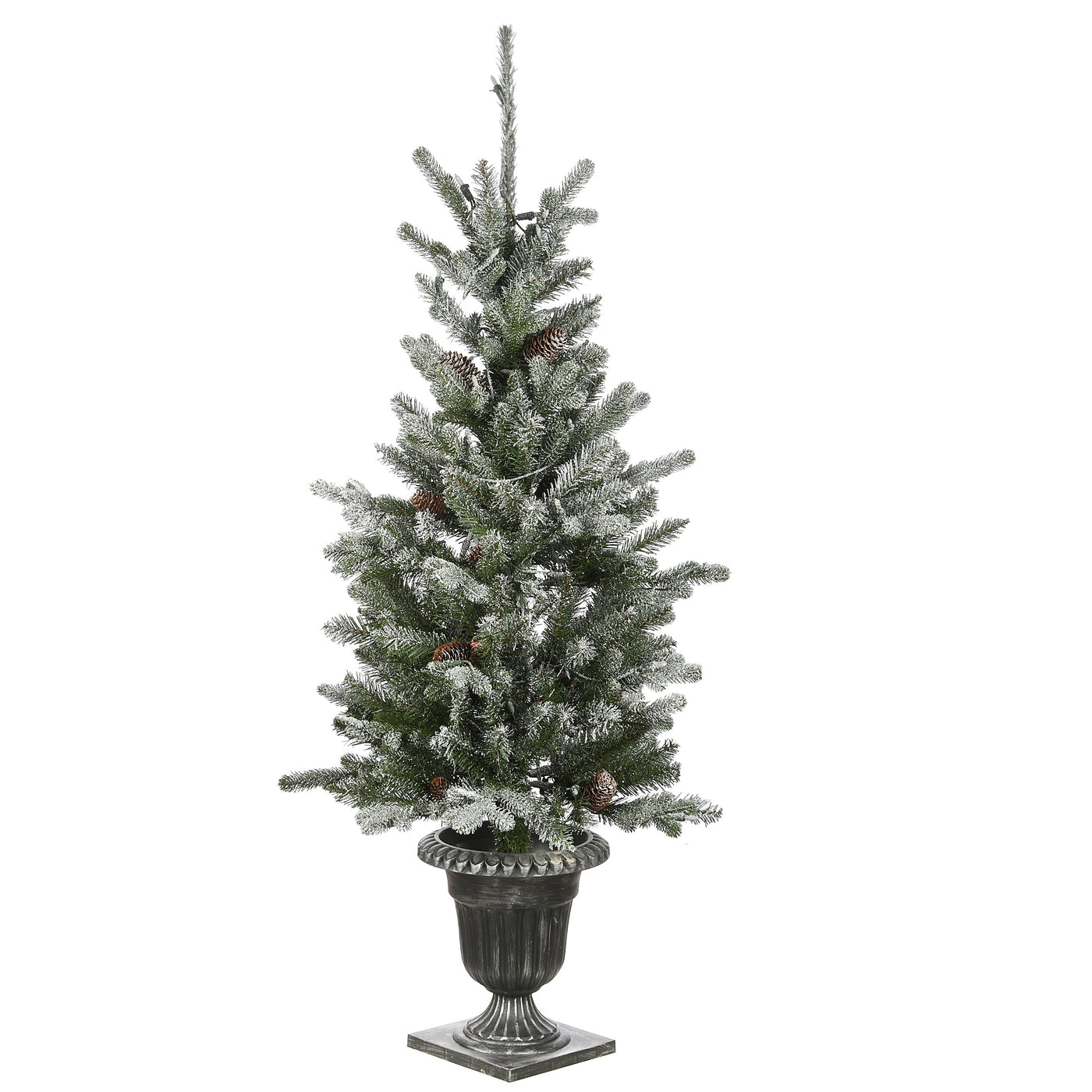 4 ft. Pre-Lit  Snowy Morgan Spruce Tree with Clear Lights