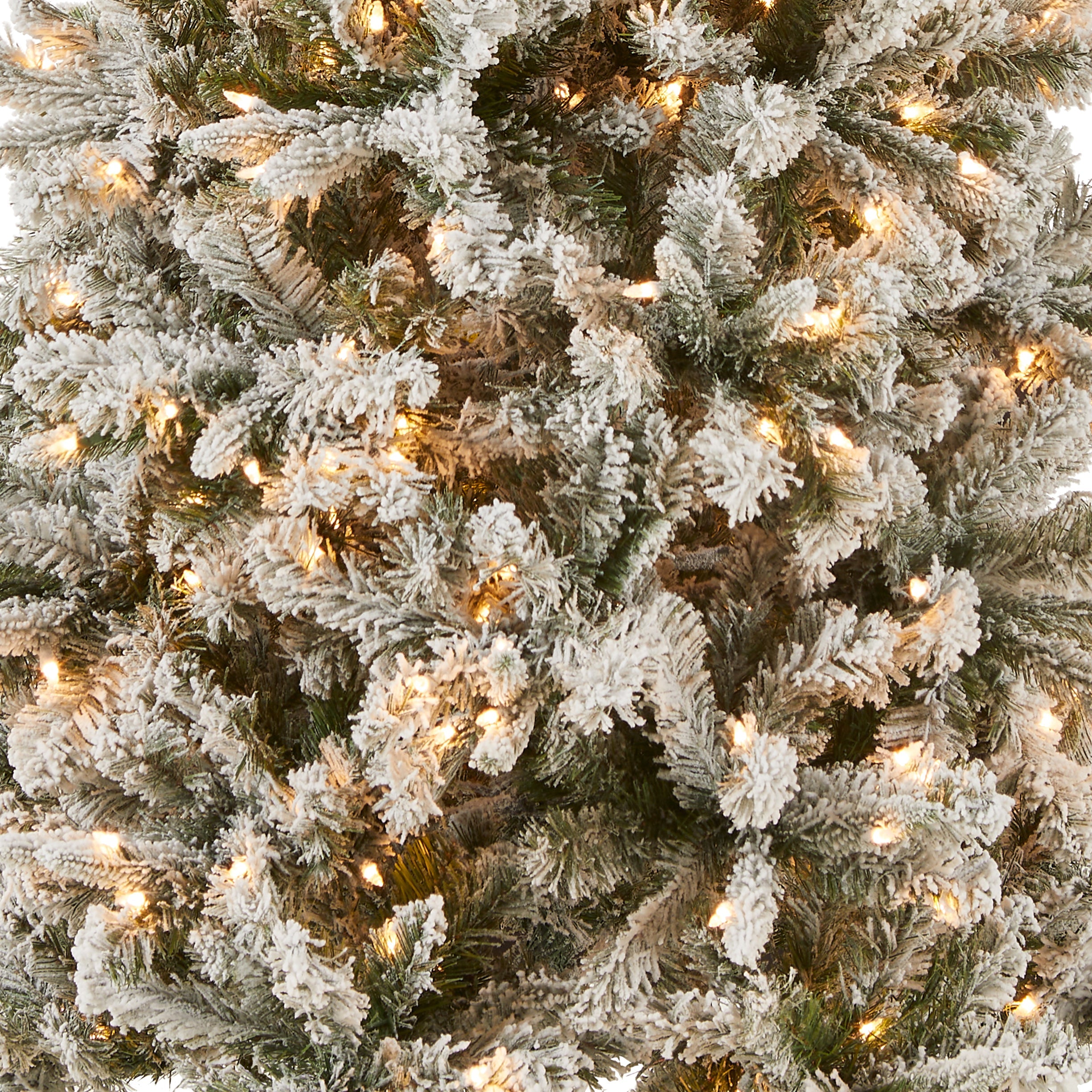 6.5 ft. Pre-Lit Snowy Mixed Pine Tree with Clear Lights