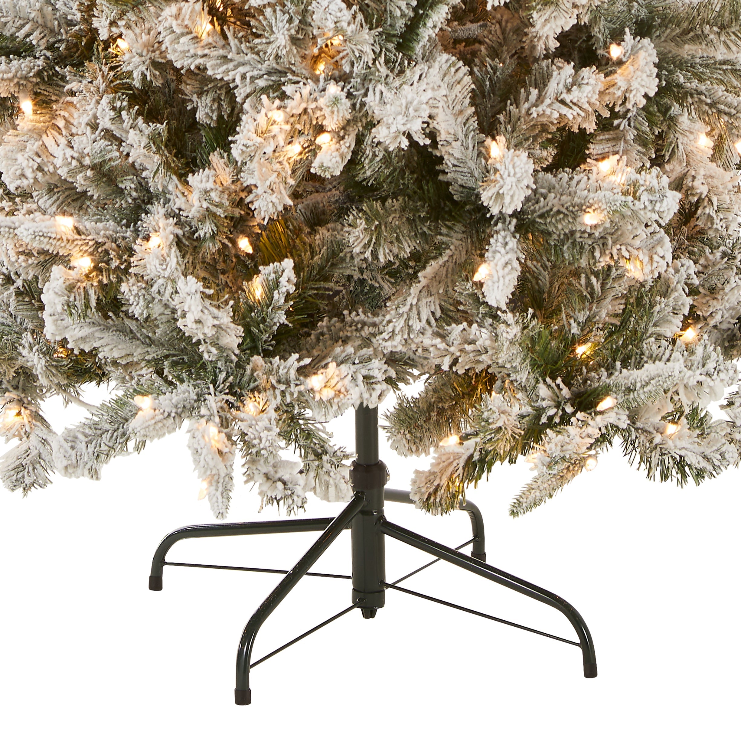 6.5 ft. Pre-Lit Snowy Mixed Pine Tree with Clear Lights