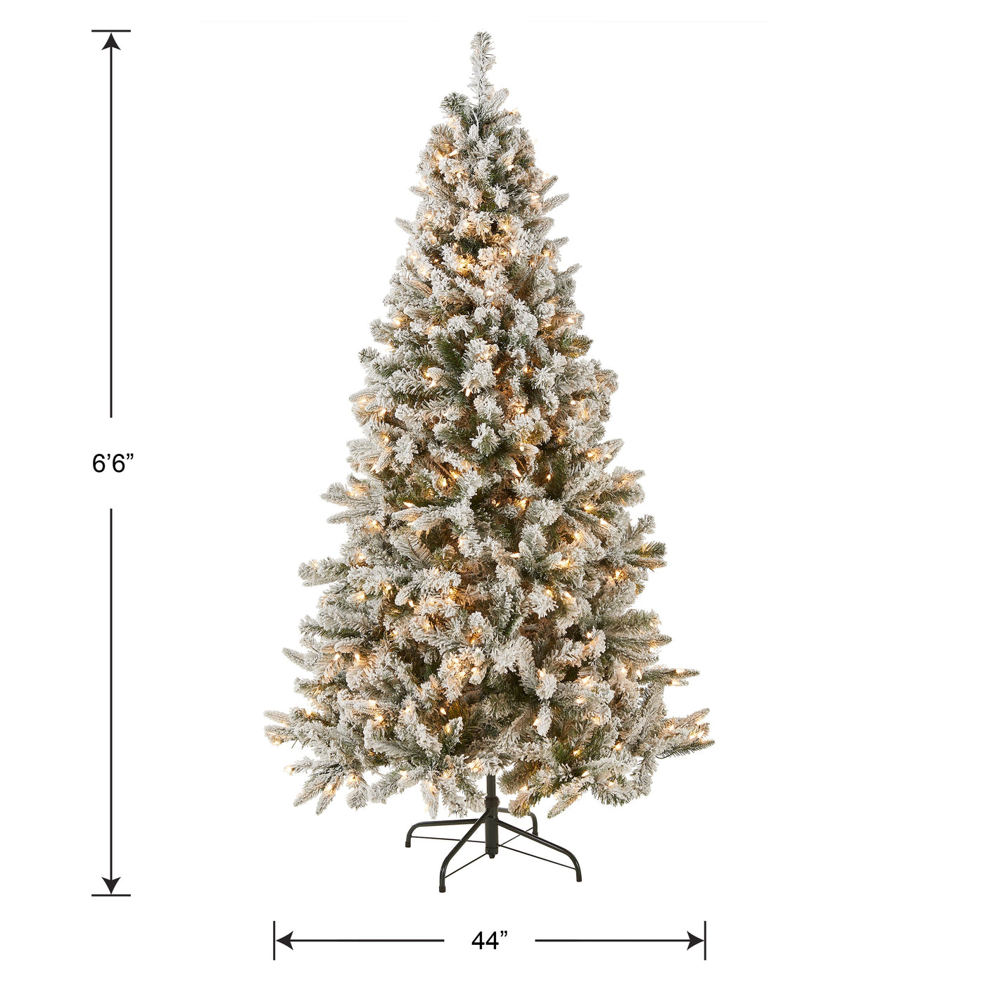 6.5 ft. Pre-Lit Snowy Mixed Pine Tree with Clear Lights