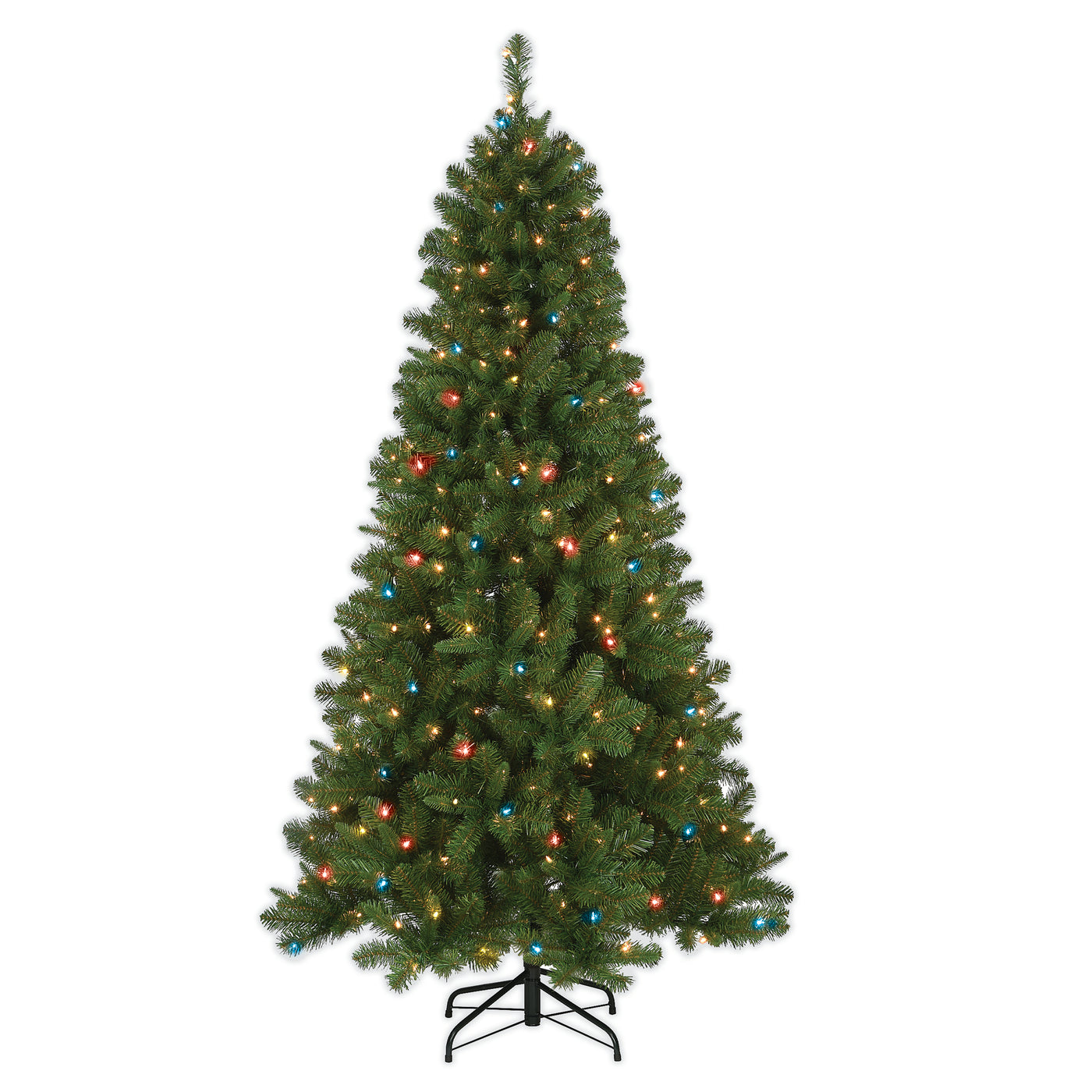 6.5 ft. Pre-Lit Mixed Pine Tree with Multicolor Lights