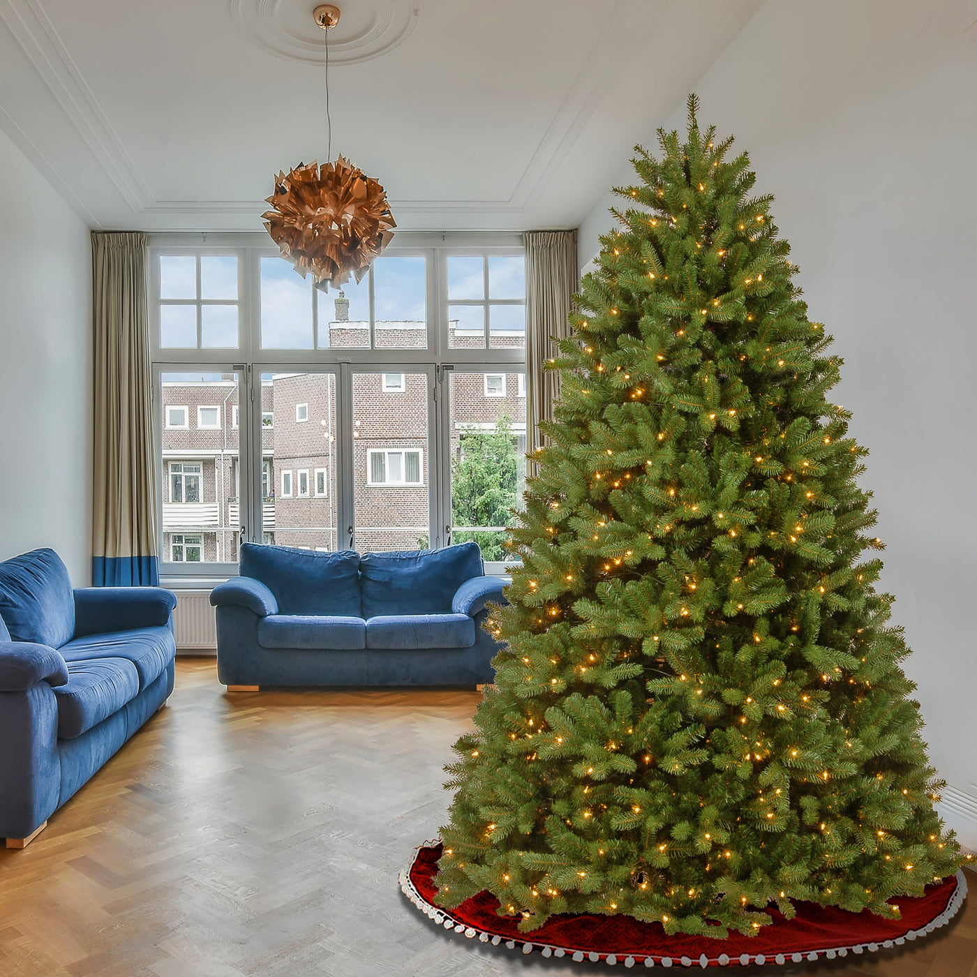 6.5 ft. Pre-Lit Newberry Spruce Tree with Clear Lights