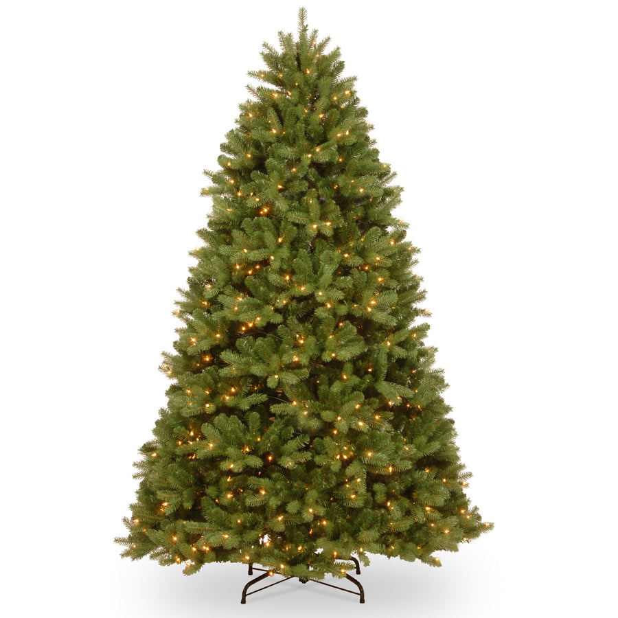 7.5 ft. Newberry Spruce Hinged Tree with PowerConnect Clear Lights