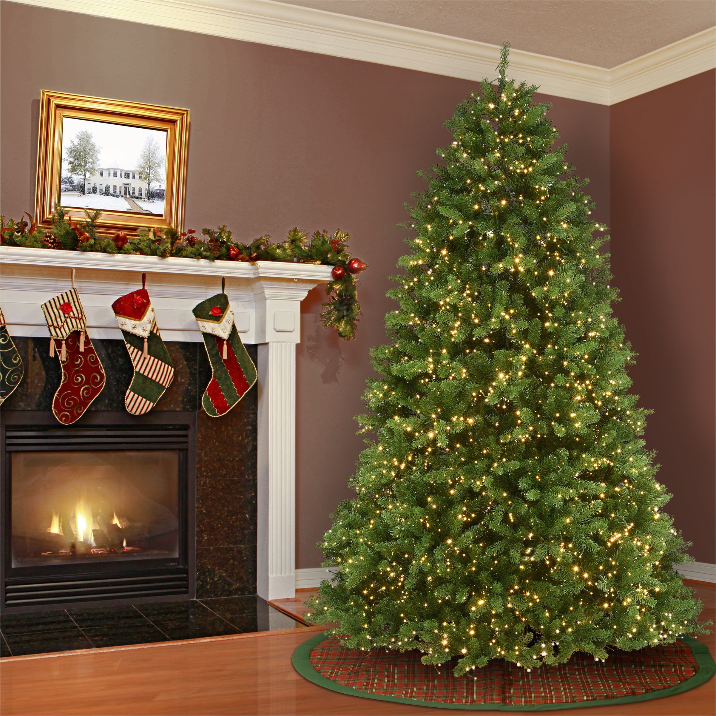7.5 ft. Pre-Lit Newberry Spruce Tree with Dual Color LED Cosmic Lights
