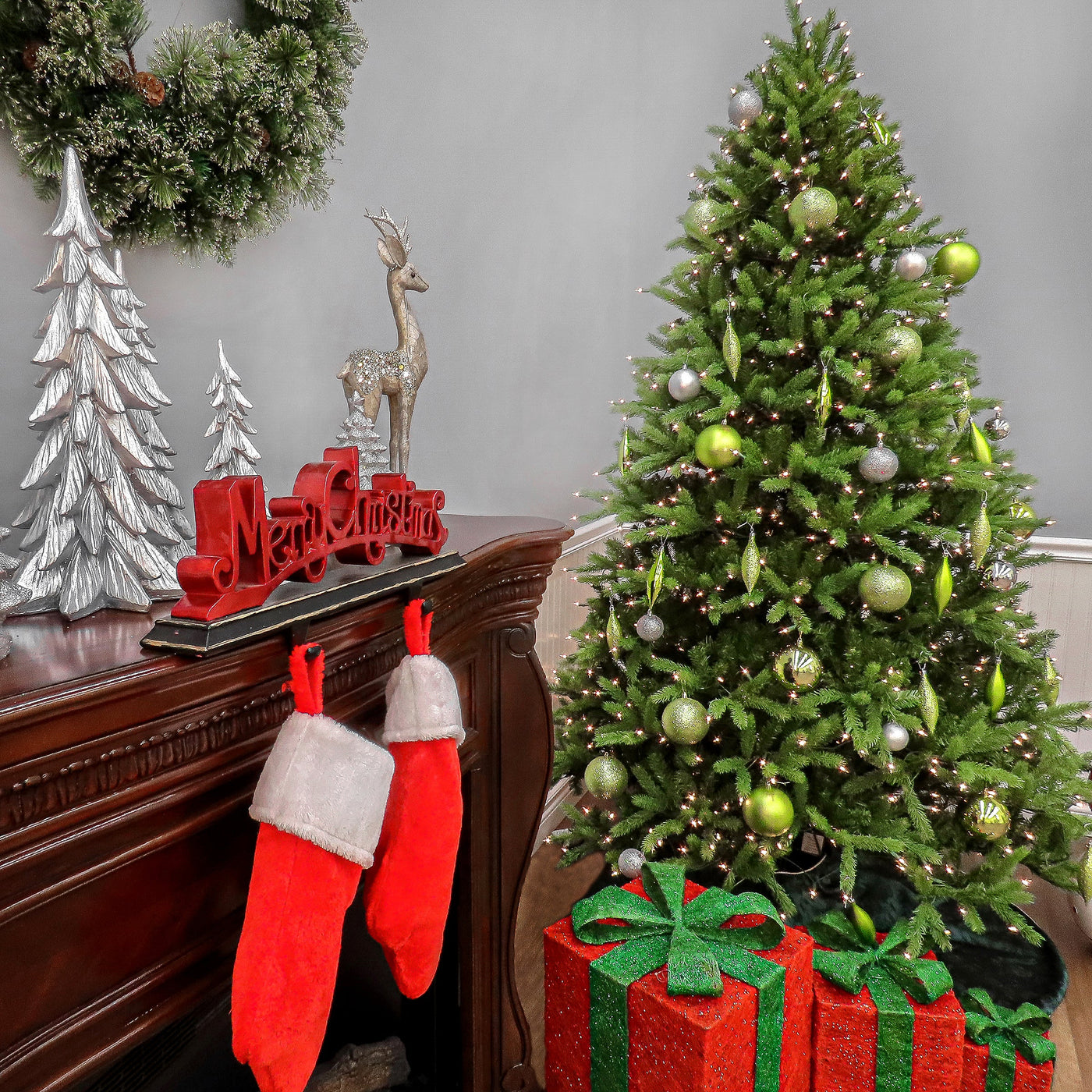 7.5 ft. Pre-Lit Normandy Fir Tree with Clear Lights