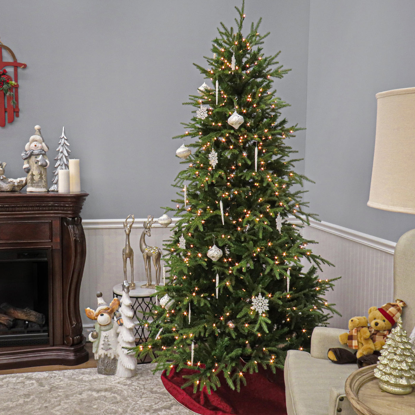 6.5 ft. Pre-Lit Northern Fraser Fir Tree with Clear Lights