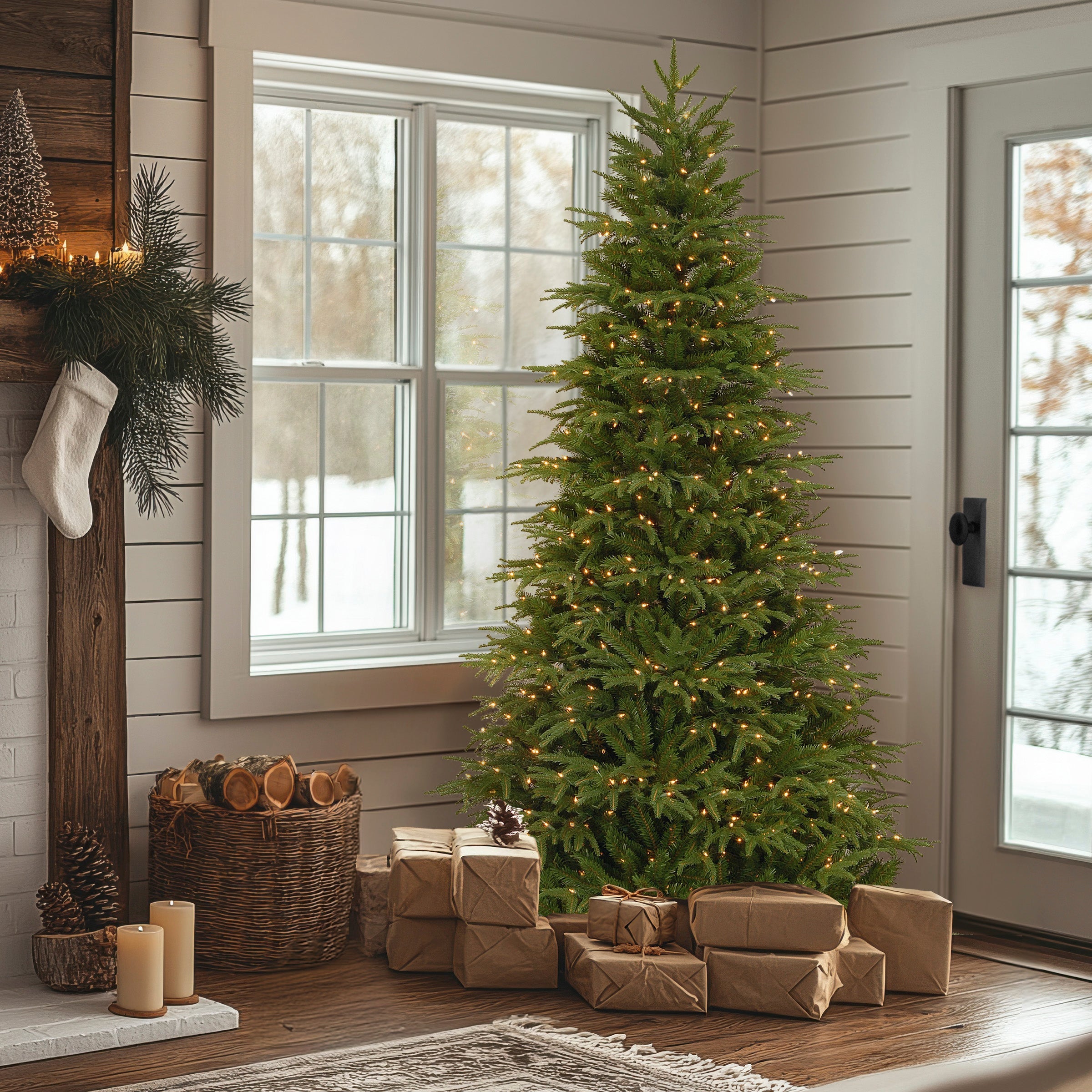 7.5 ft. Pre-Lit Northern Fraser Tree with Clear Lights