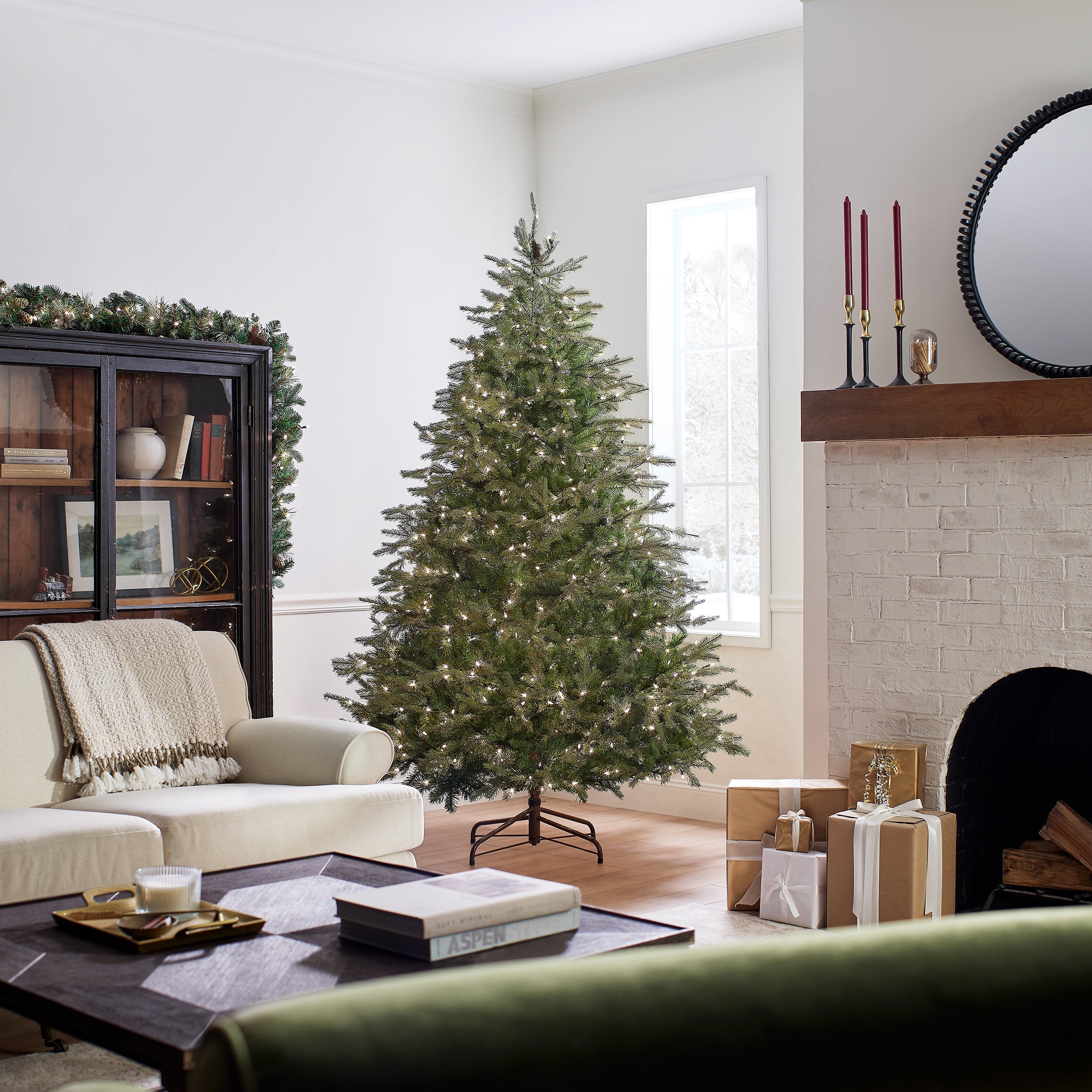 7.5 ft. Pre-Lit Nordic Spruce Medium Tree with Clear Lights