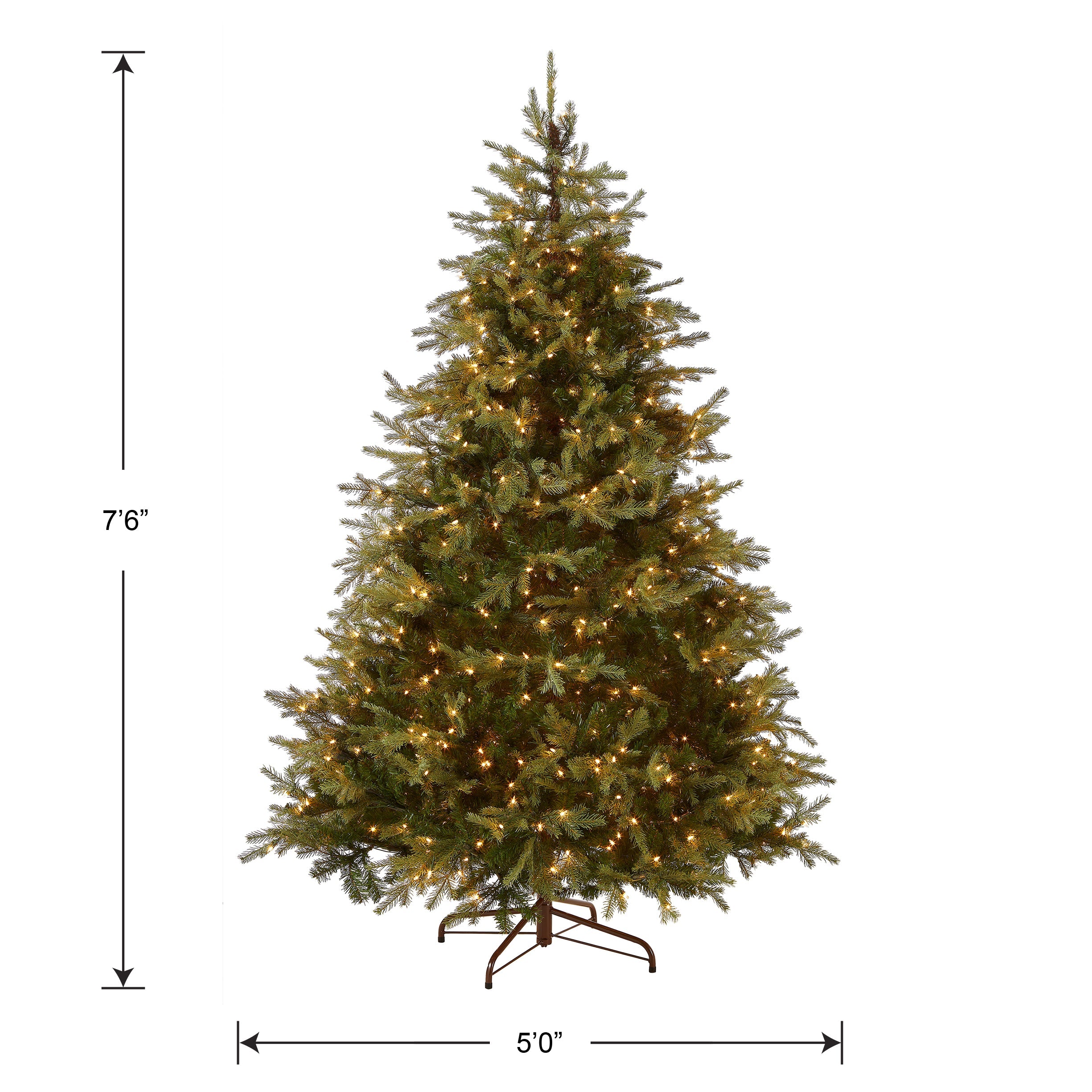 7.5 ft. Pre-Lit Nordic Spruce Medium Tree with Clear Lights