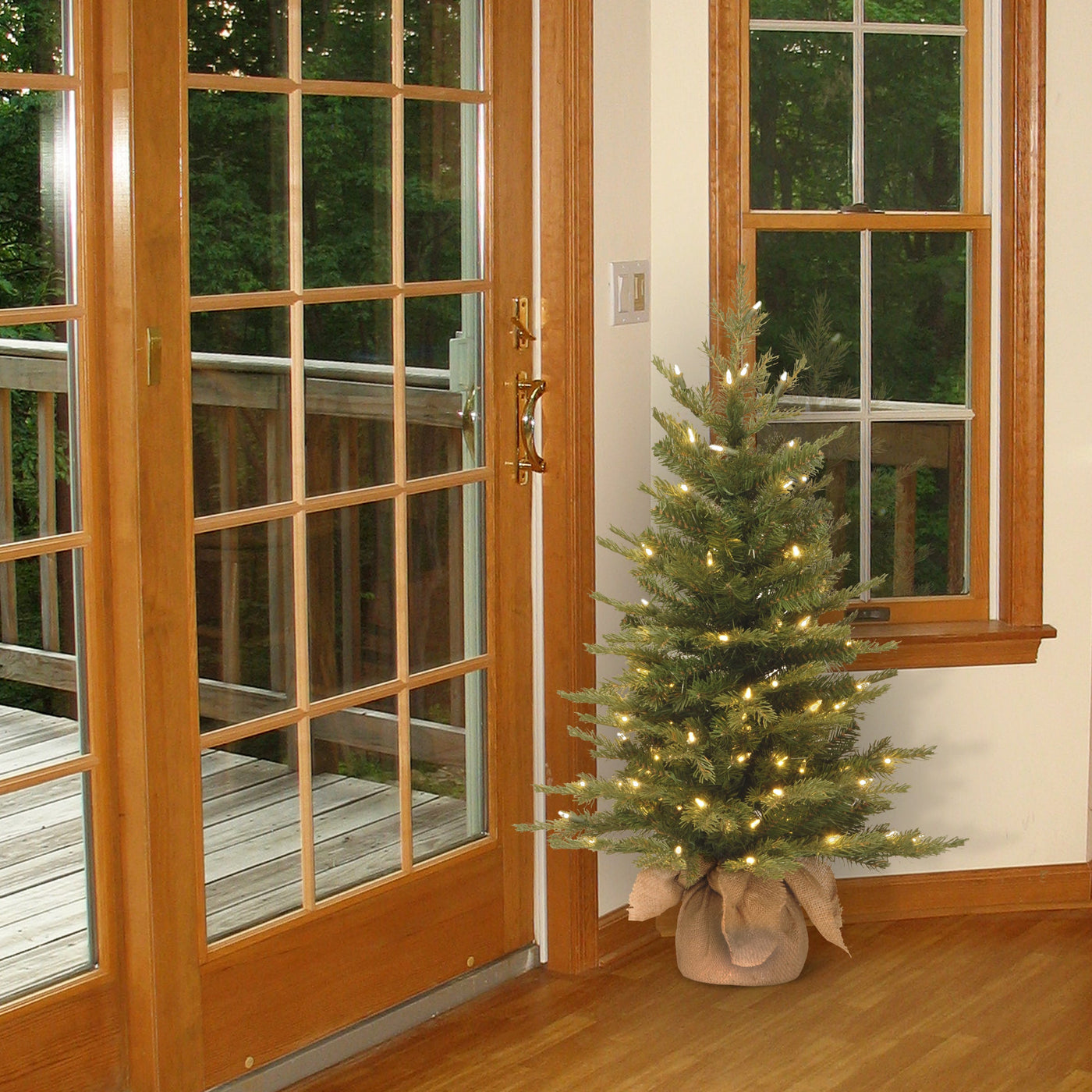 3 ft. Pre-Lit Nordic Spruce Tree with Clear Lights