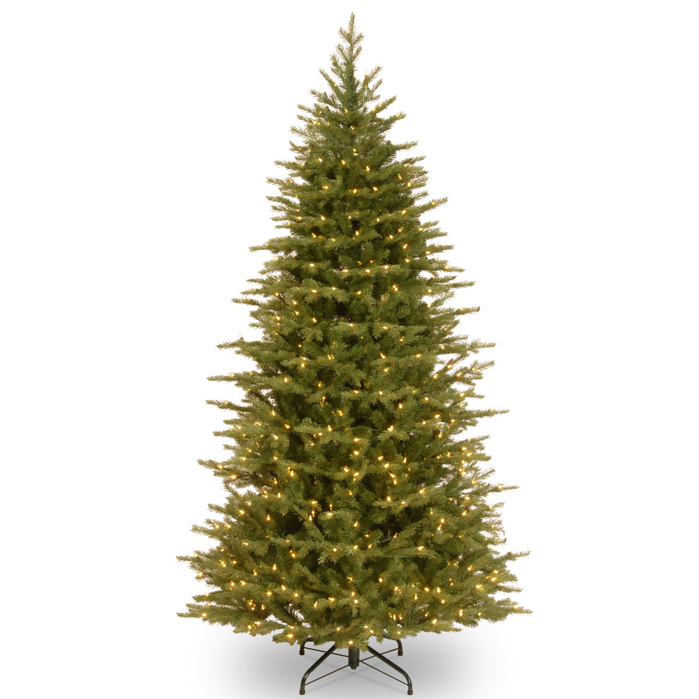 7.5 ft. PreLit Nordic Spruce Slim Tree with Dual Color LED Lights