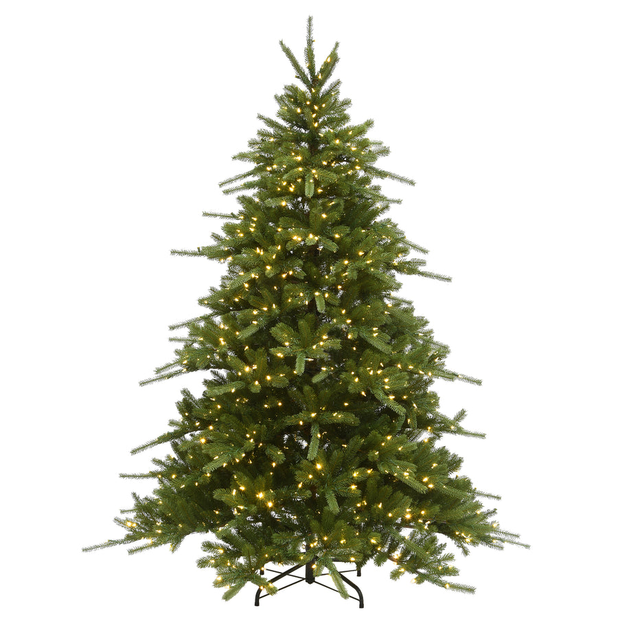 7.5 ft. Pre-Lit Ponderosa Fir Tree with Dual Color LED Lights