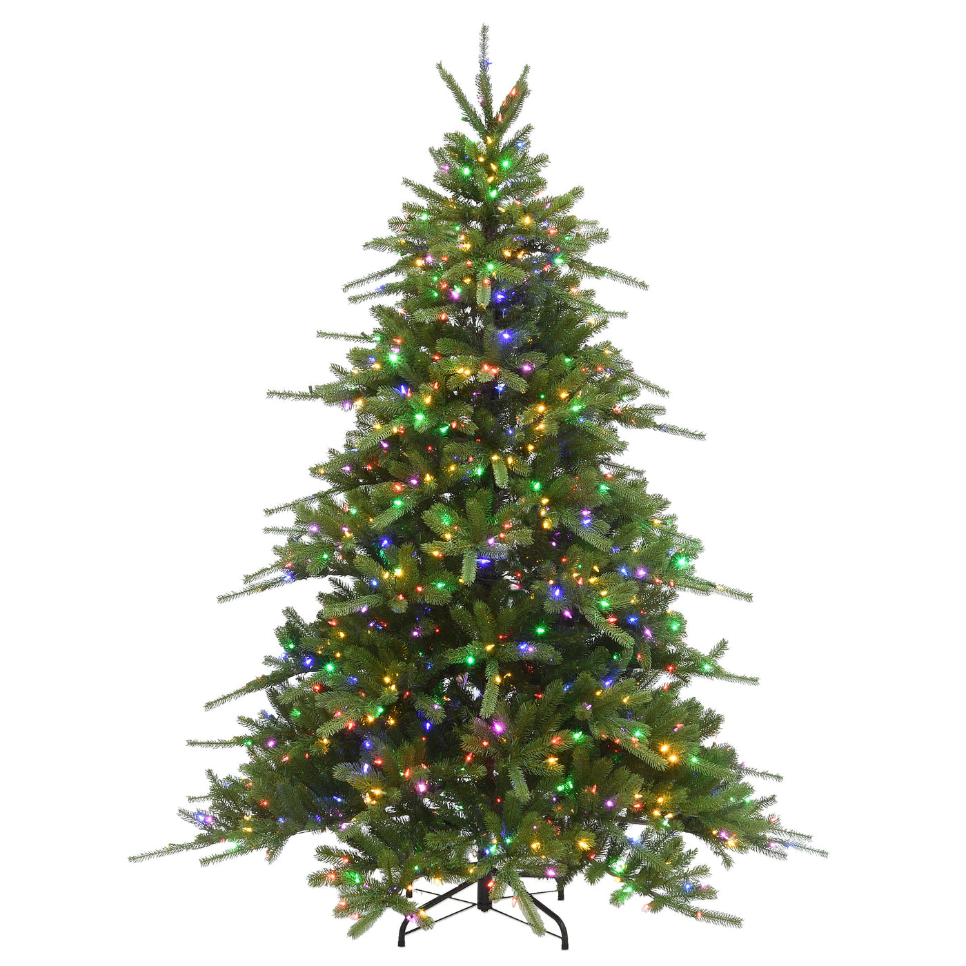 7.5 ft. Pre-Lit Ponderosa Fir Tree with Dual Color LED Lights