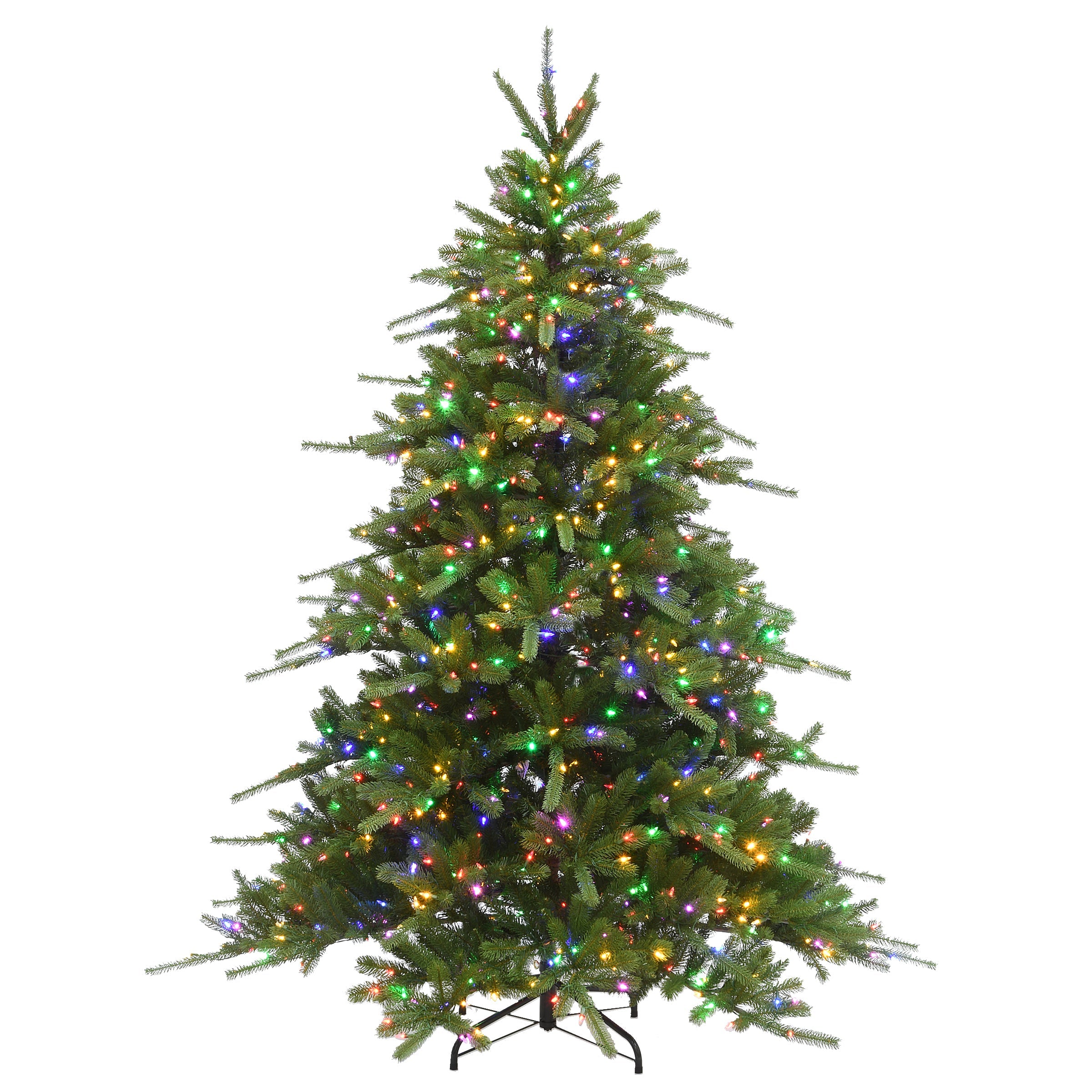 7.5 ft. Pre-Lit Ponderosa Fir Tree with Dual Color LED Lights