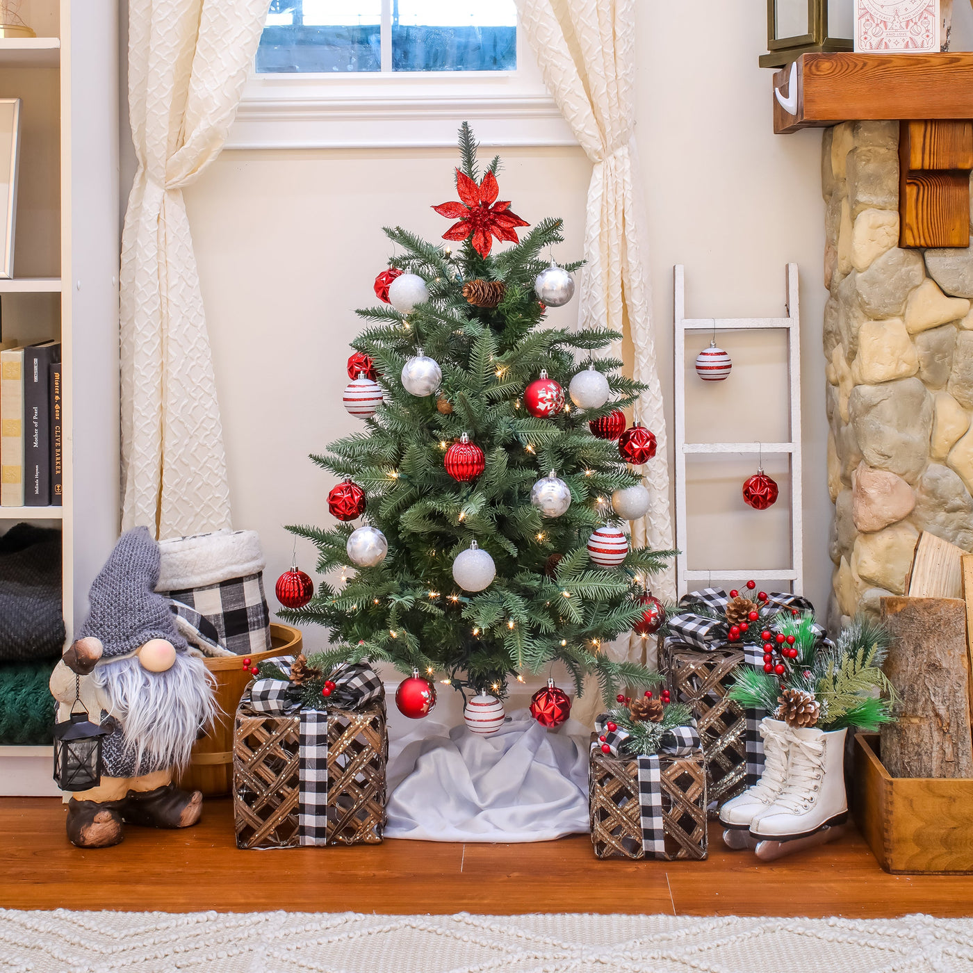 3 ft. Pre-Lit Pathway Tree with Clear Lights